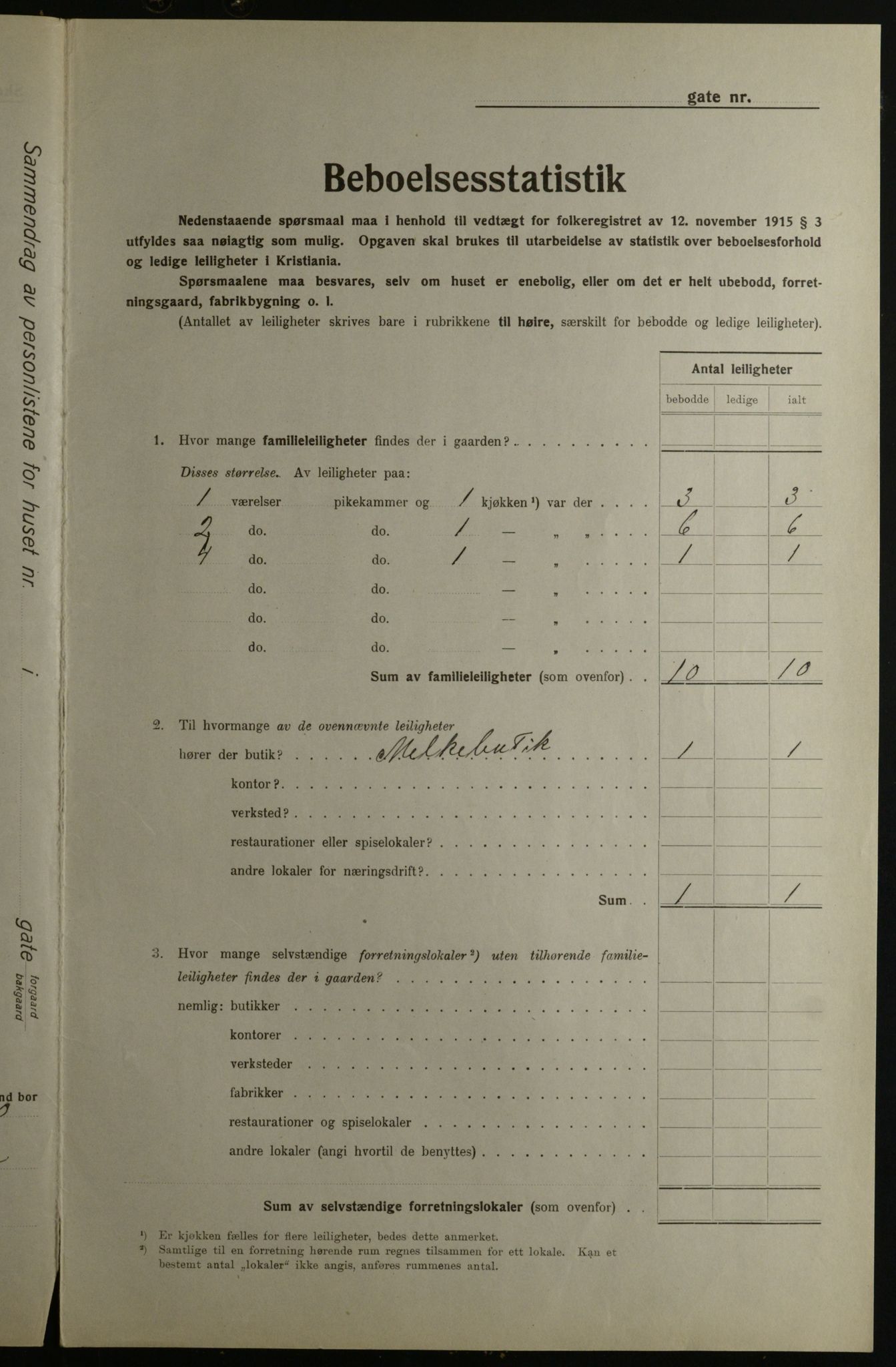 OBA, Kommunal folketelling 1.12.1923 for Kristiania, 1923, s. 1266