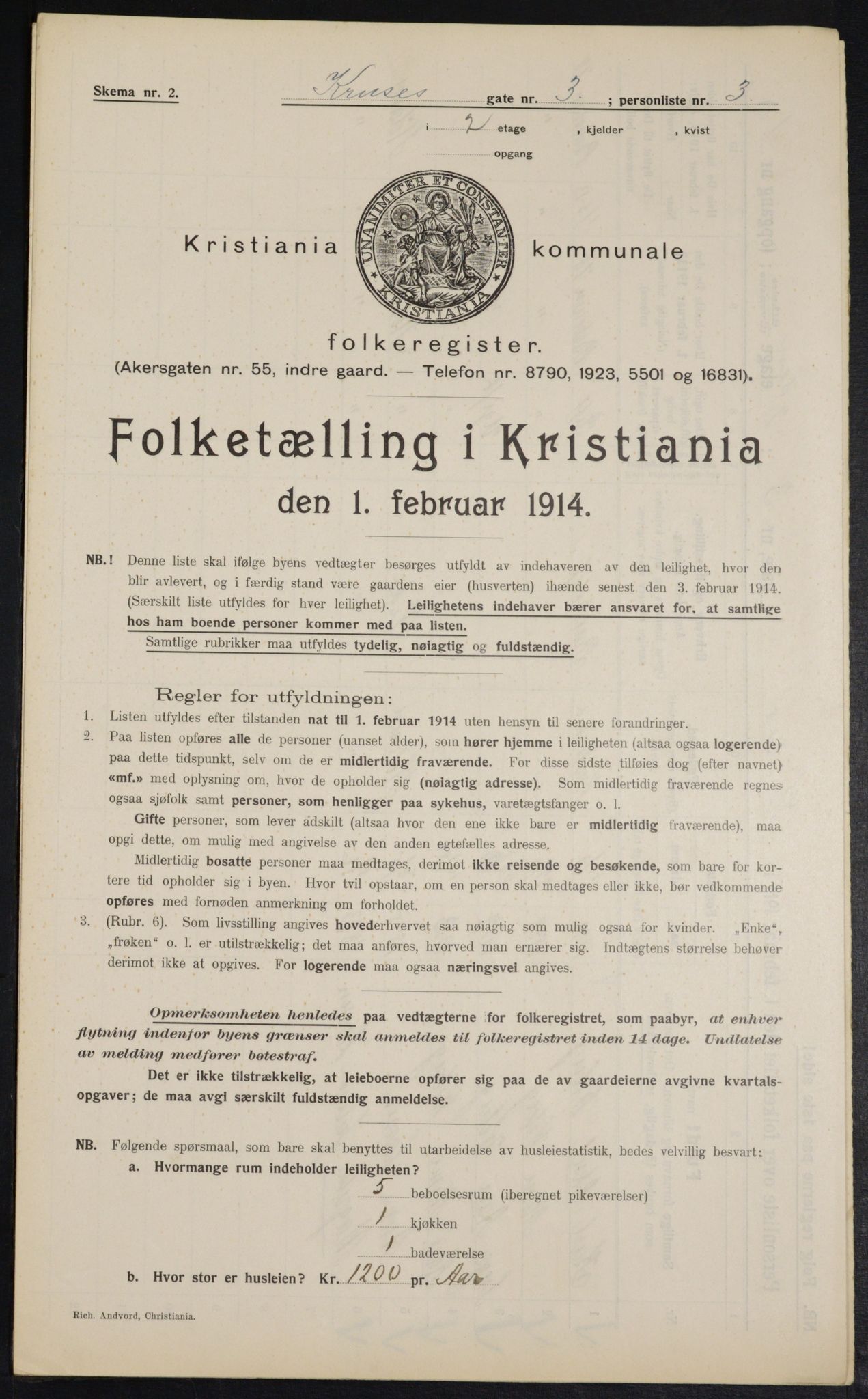 OBA, Kommunal folketelling 1.2.1914 for Kristiania, 1914, s. 54869