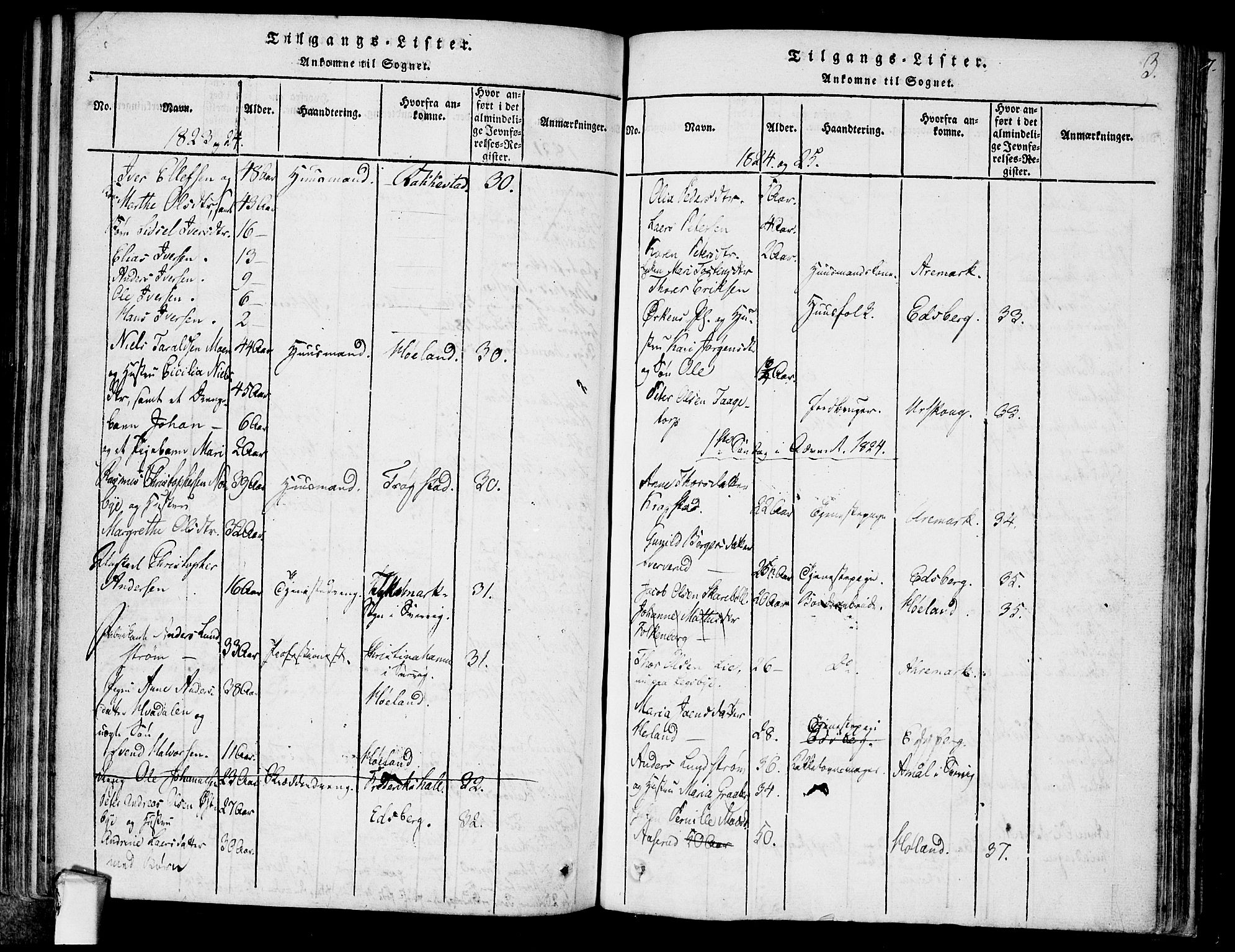 Rødenes prestekontor Kirkebøker, AV/SAO-A-2005/F/Fa/L0004: Ministerialbok nr. I 4, 1814-1838, s. 3