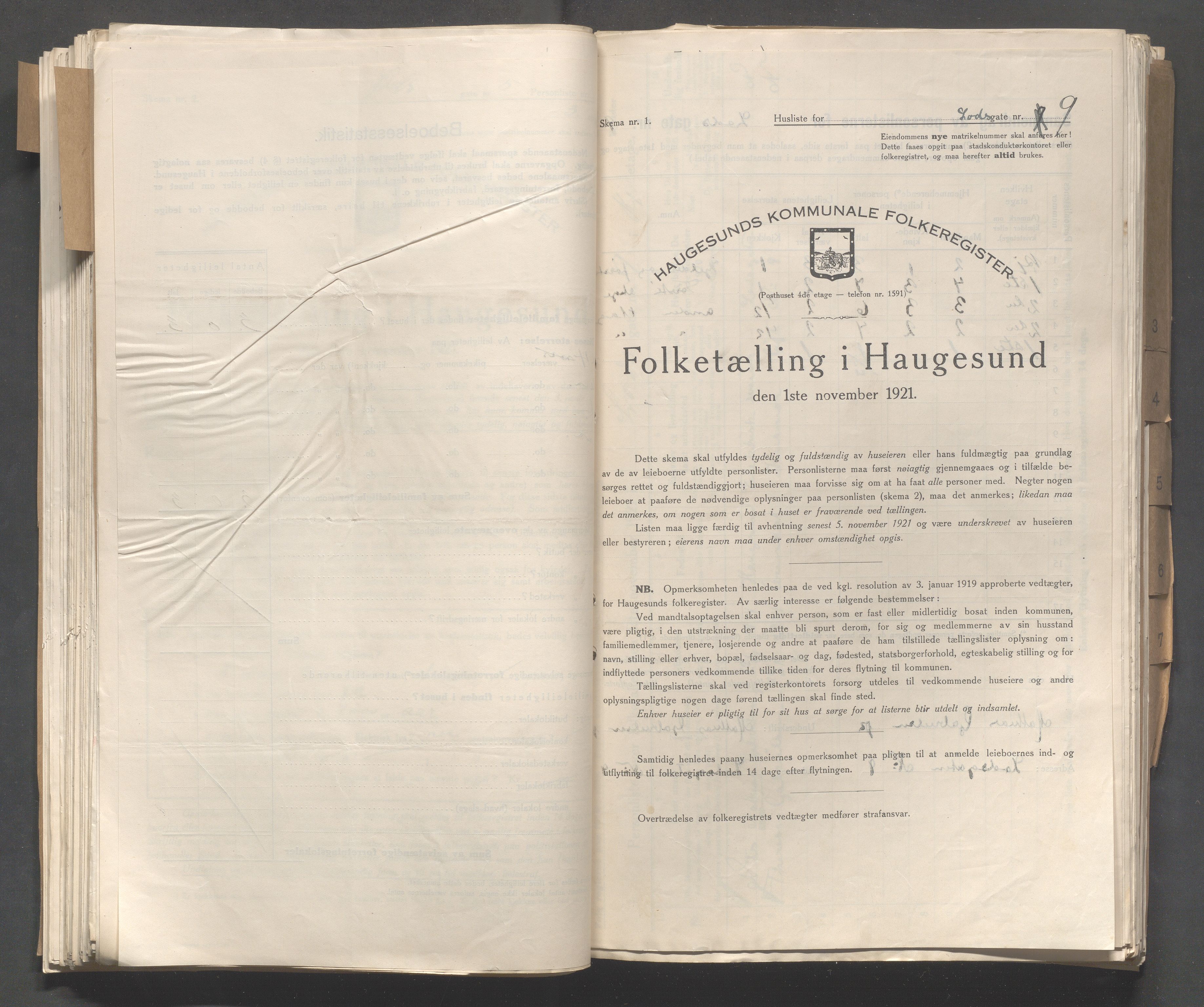 IKAR, Kommunal folketelling 1.11.1921 for Haugesund, 1921, s. 6377