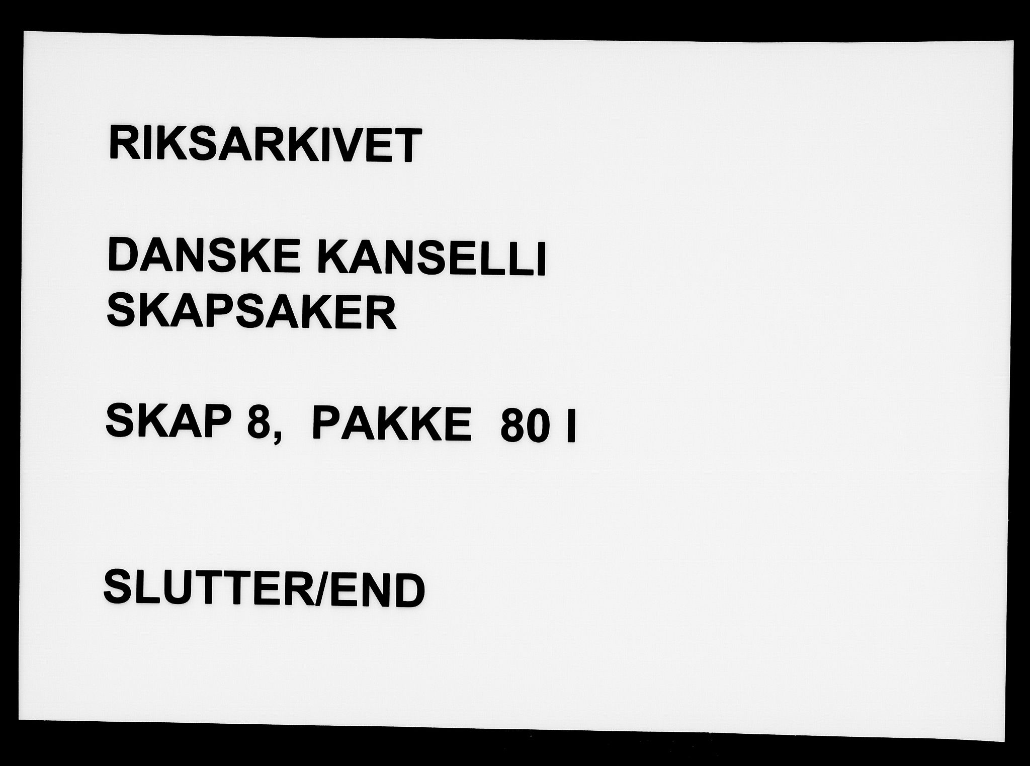 Danske Kanselli, Skapsaker, RA/EA-4061/F/L0003: Skap 8, pakke 73-95, 1616-1691, s. 125