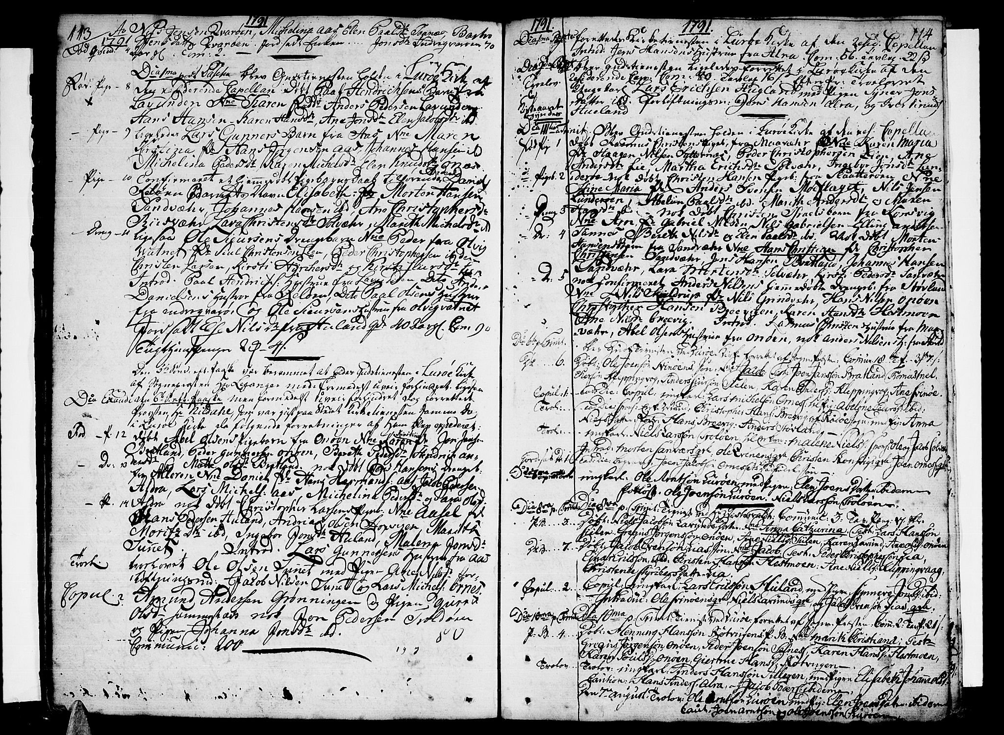 Ministerialprotokoller, klokkerbøker og fødselsregistre - Nordland, AV/SAT-A-1459/839/L0563: Ministerialbok nr. 839A01 /1, 1767-1824, s. 113-114