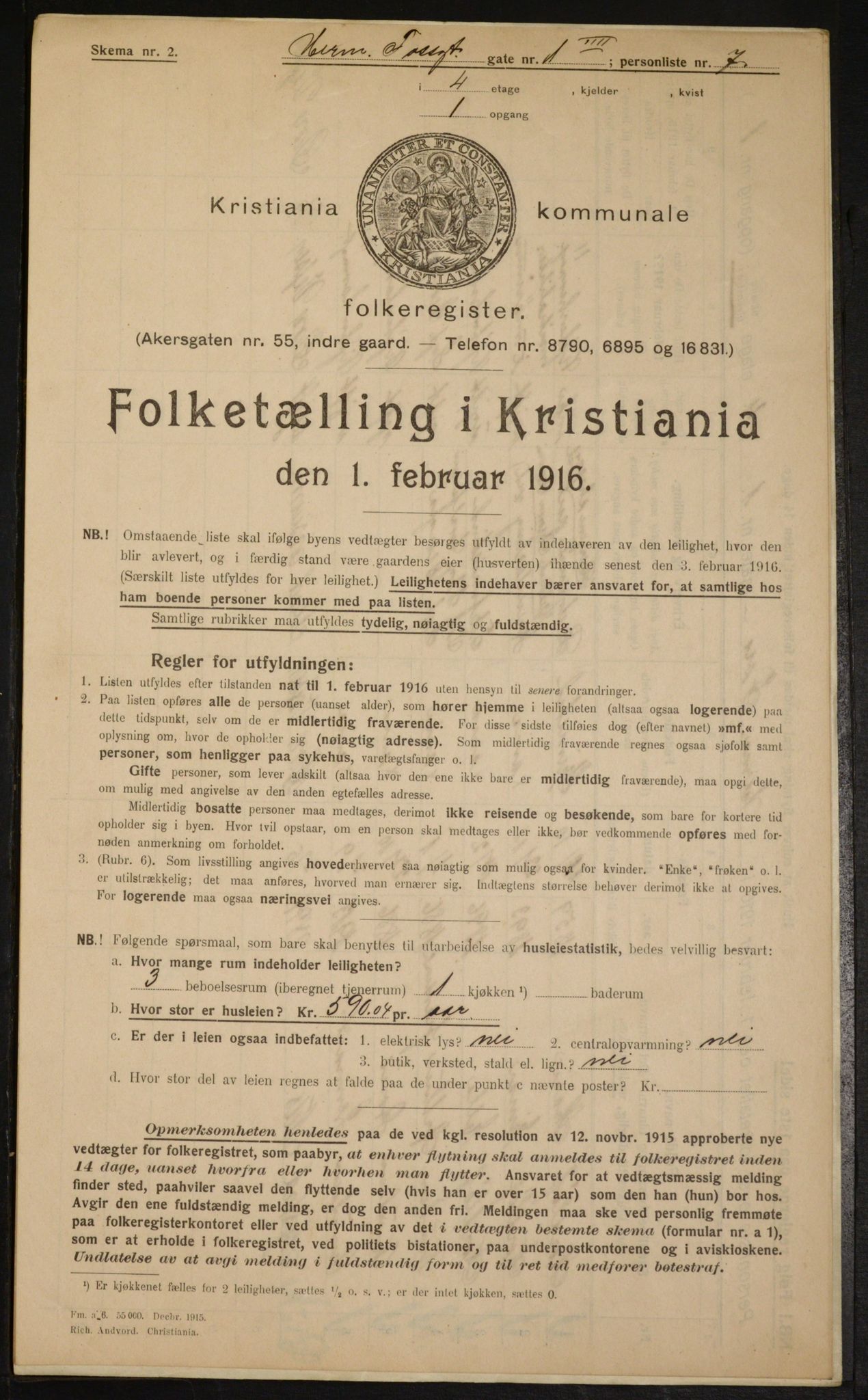 OBA, Kommunal folketelling 1.2.1916 for Kristiania, 1916, s. 39180