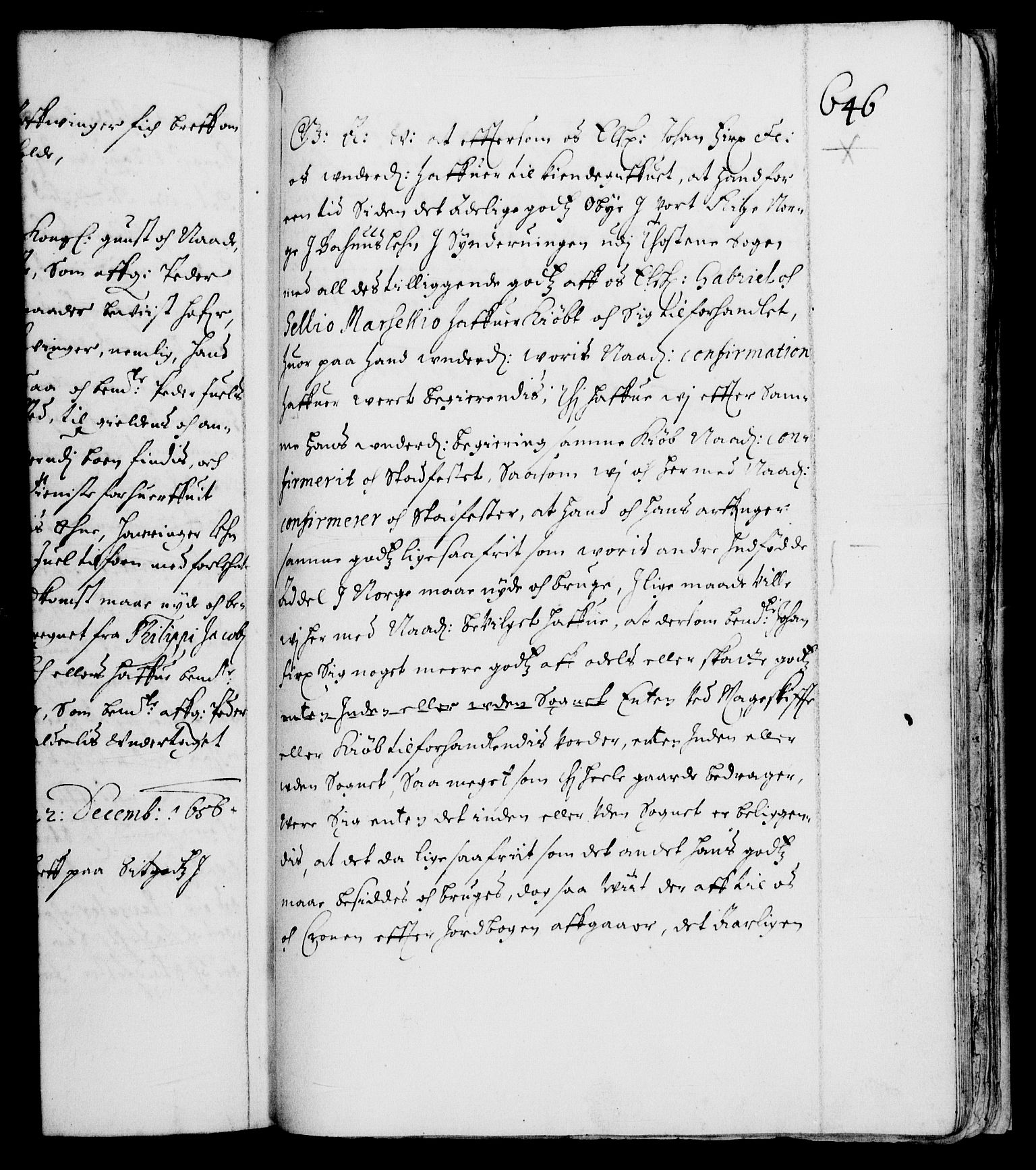 Danske Kanselli 1572-1799, RA/EA-3023/F/Fc/Fca/Fcaa/L0008: Norske registre (mikrofilm), 1651-1656, s. 646a
