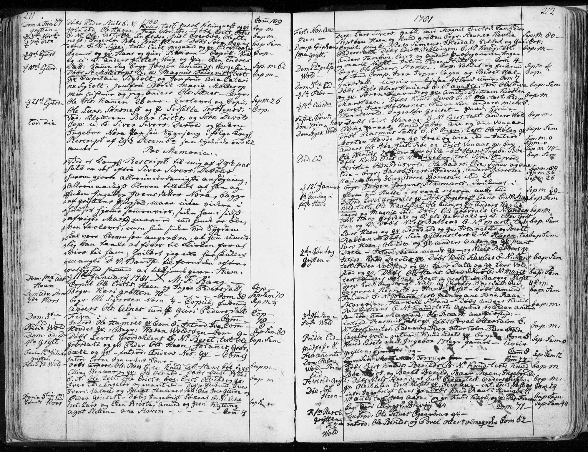 Ministerialprotokoller, klokkerbøker og fødselsregistre - Møre og Romsdal, AV/SAT-A-1454/544/L0569: Ministerialbok nr. 544A02, 1764-1806, s. 211-212