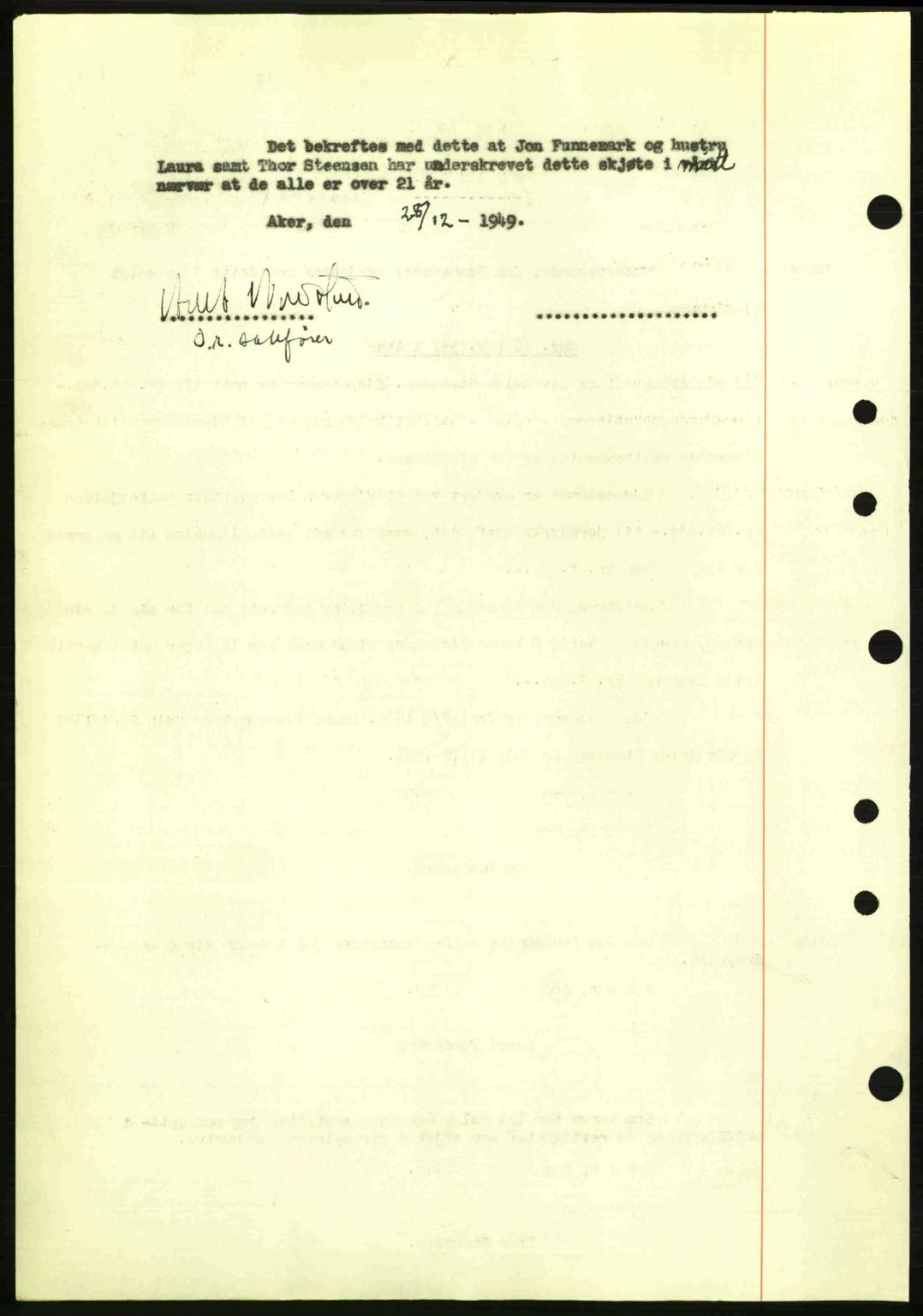 Oslo byskriverembete, AV/SAO-A-10227/G/Gb/Gbd/Gbda/L0017: Pantebok nr. A215, 1949-1950, Dagboknr: 15592/1949