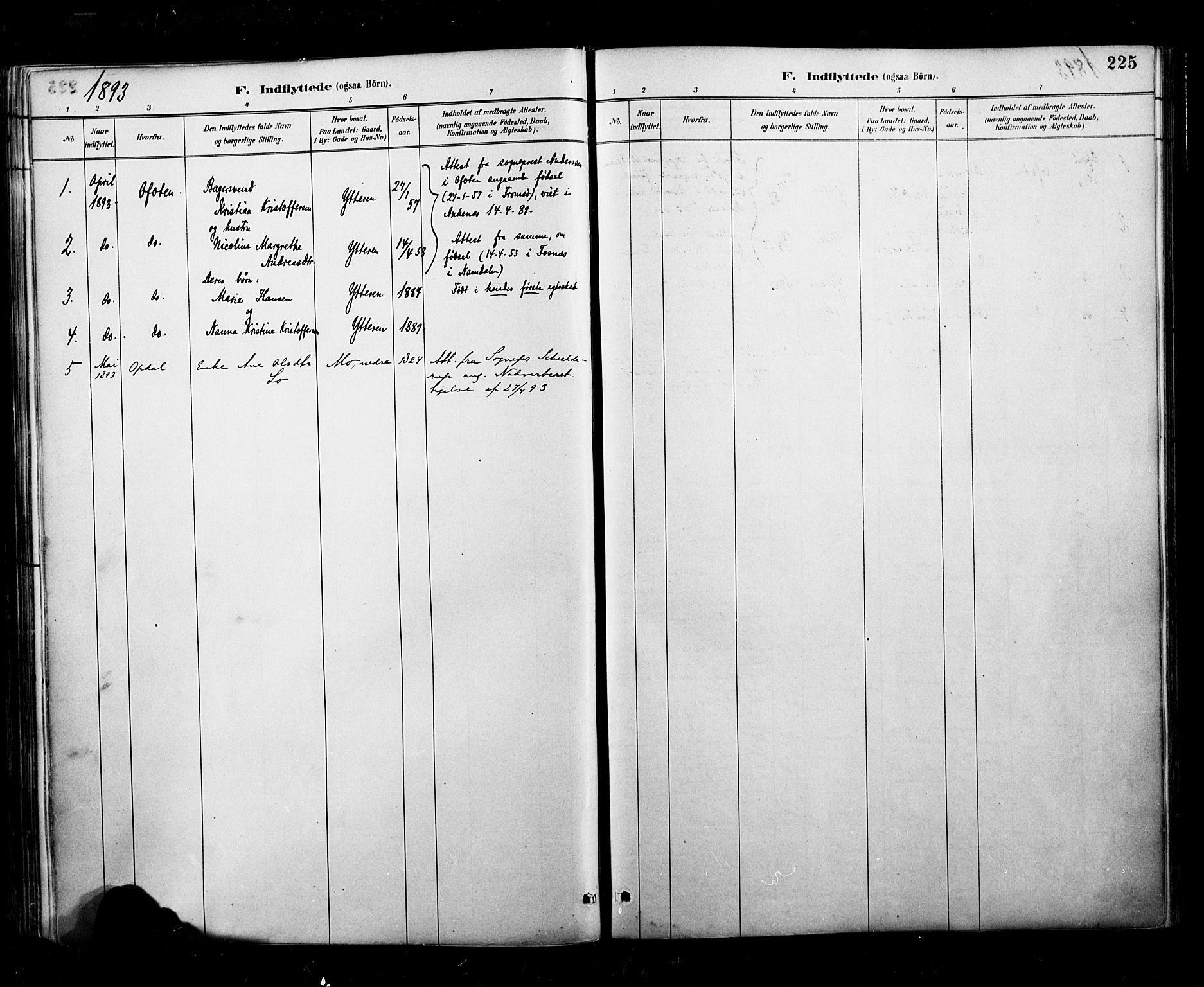 Ministerialprotokoller, klokkerbøker og fødselsregistre - Nordland, AV/SAT-A-1459/827/L0401: Ministerialbok nr. 827A13, 1887-1905, s. 225