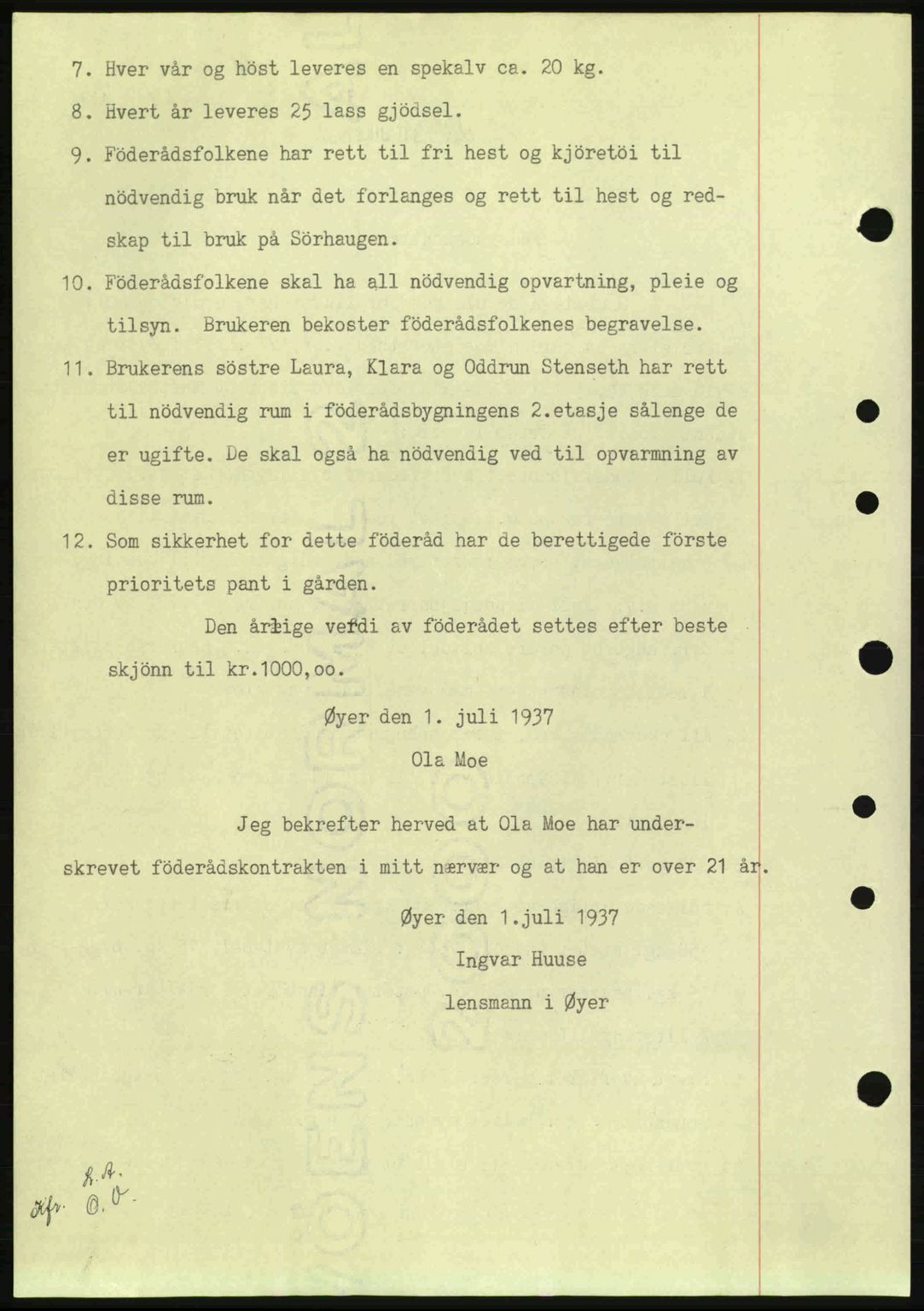 Sør-Gudbrandsdal tingrett, SAH/TING-004/H/Hb/Hbe/L0001: Pantebok nr. B1, 1936-1939, Dagboknr: 1159/1937