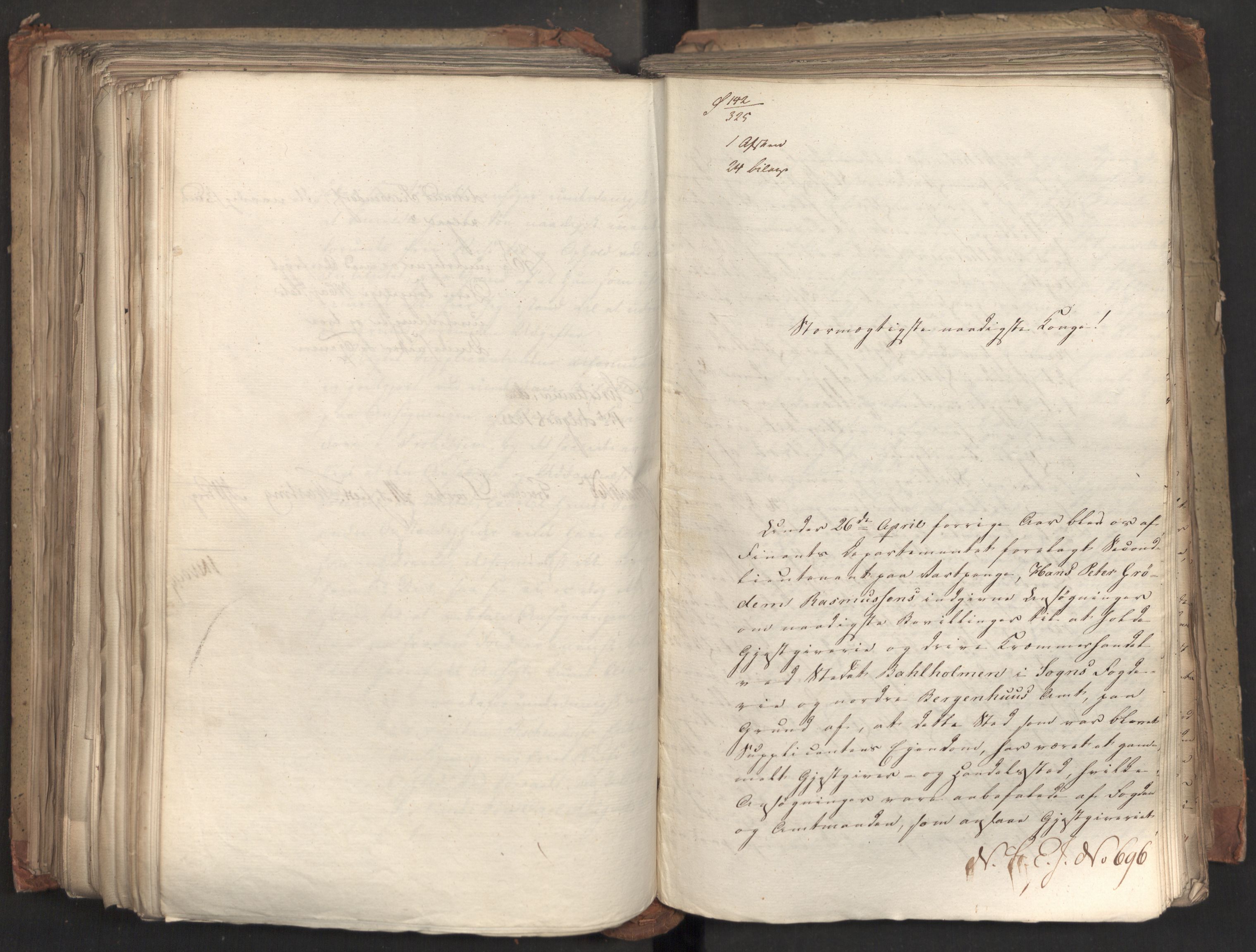 Statsrådsavdelingen i Stockholm, AV/RA-S-1003/D/Da/L0035: Regjeringsinnstillinger nr. 541-840, 1823, s. 412