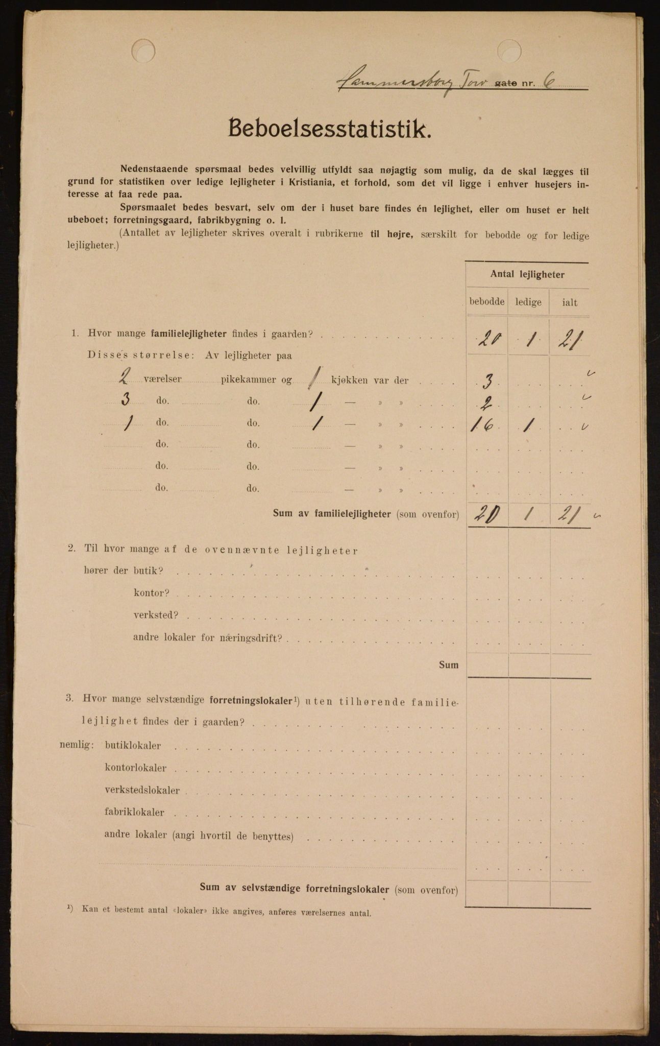 OBA, Kommunal folketelling 1.2.1909 for Kristiania kjøpstad, 1909, s. 31264