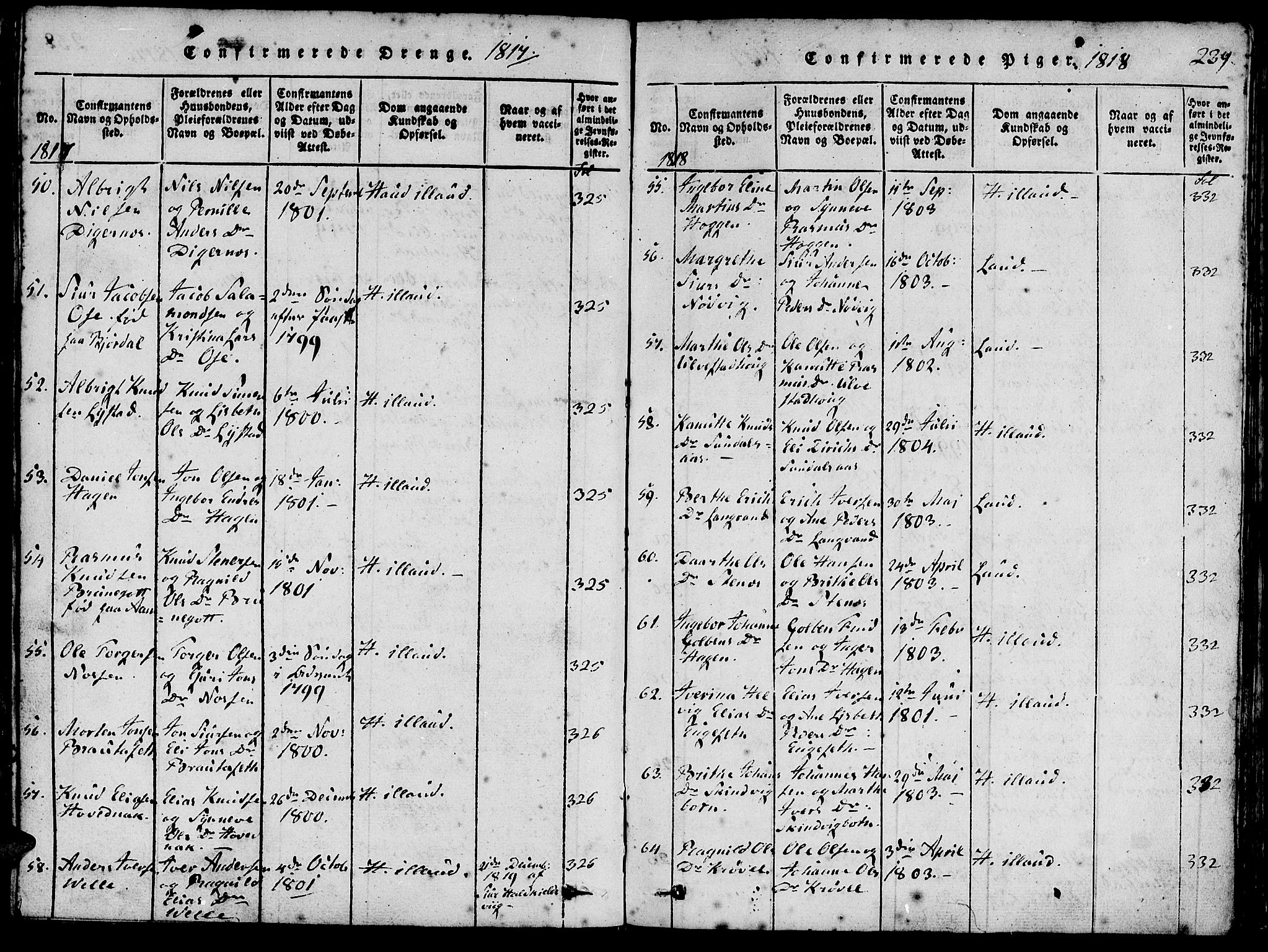 Ministerialprotokoller, klokkerbøker og fødselsregistre - Møre og Romsdal, AV/SAT-A-1454/511/L0138: Ministerialbok nr. 511A05, 1817-1832, s. 239