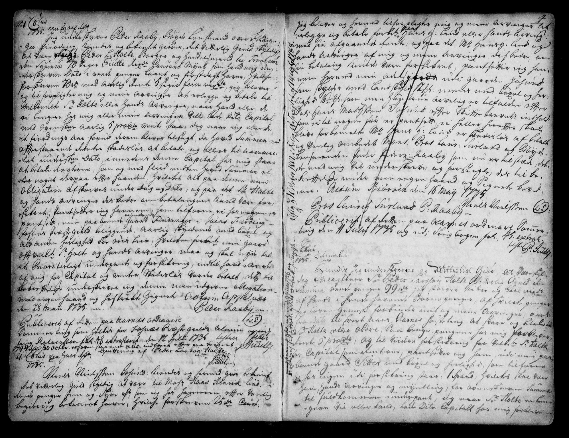 Namdal sorenskriveri, SAT/A-4133/1/2/2C/L0001: Pantebok nr. A, 1733-1746, s. 4