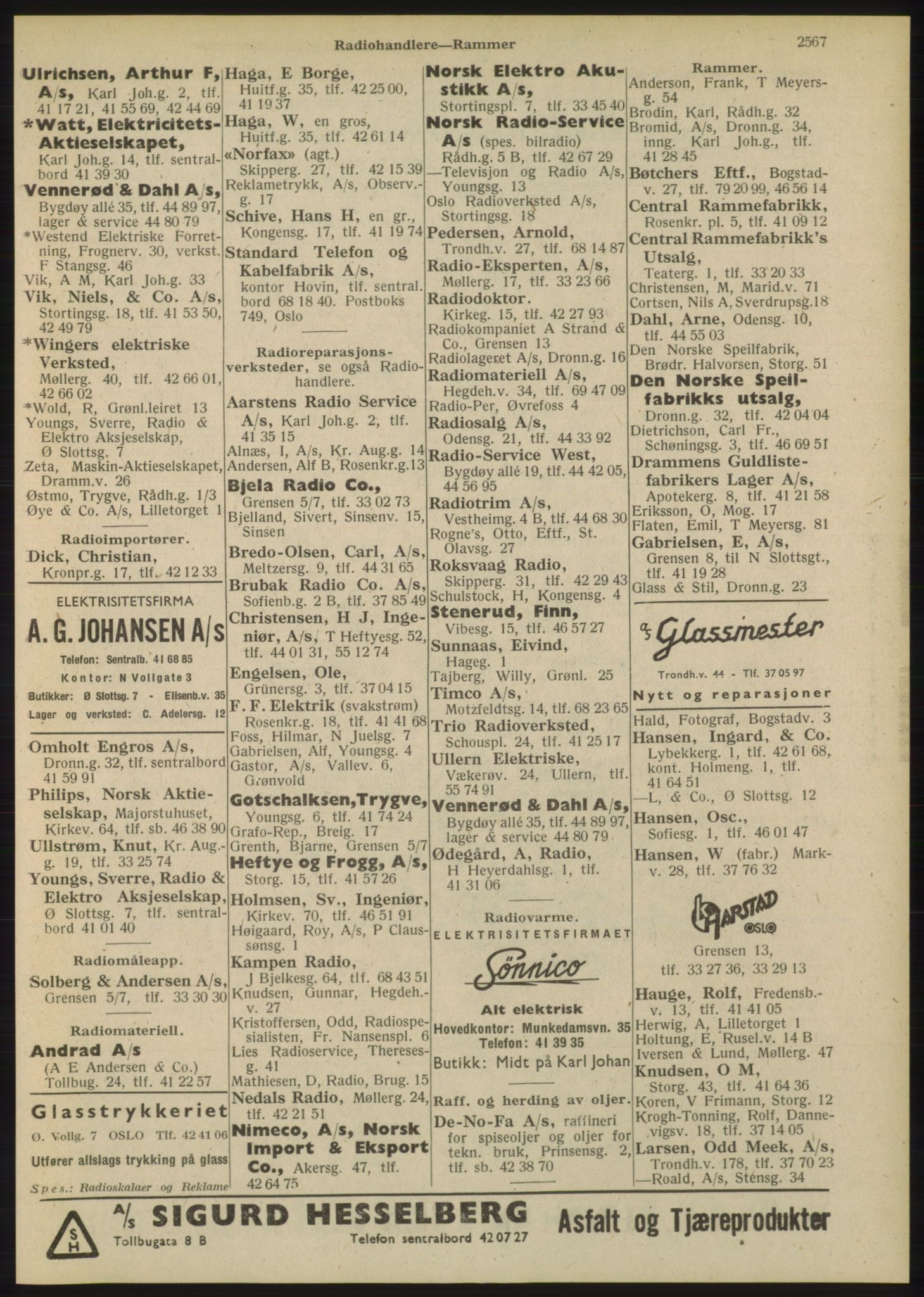 Kristiania/Oslo adressebok, PUBL/-, 1948, s. 2567