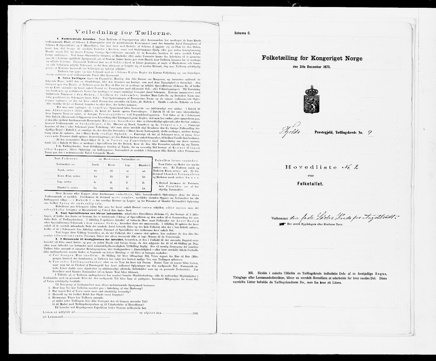 SAB, Folketelling 1875 for 1246P Fjell prestegjeld, 1875, s. 10