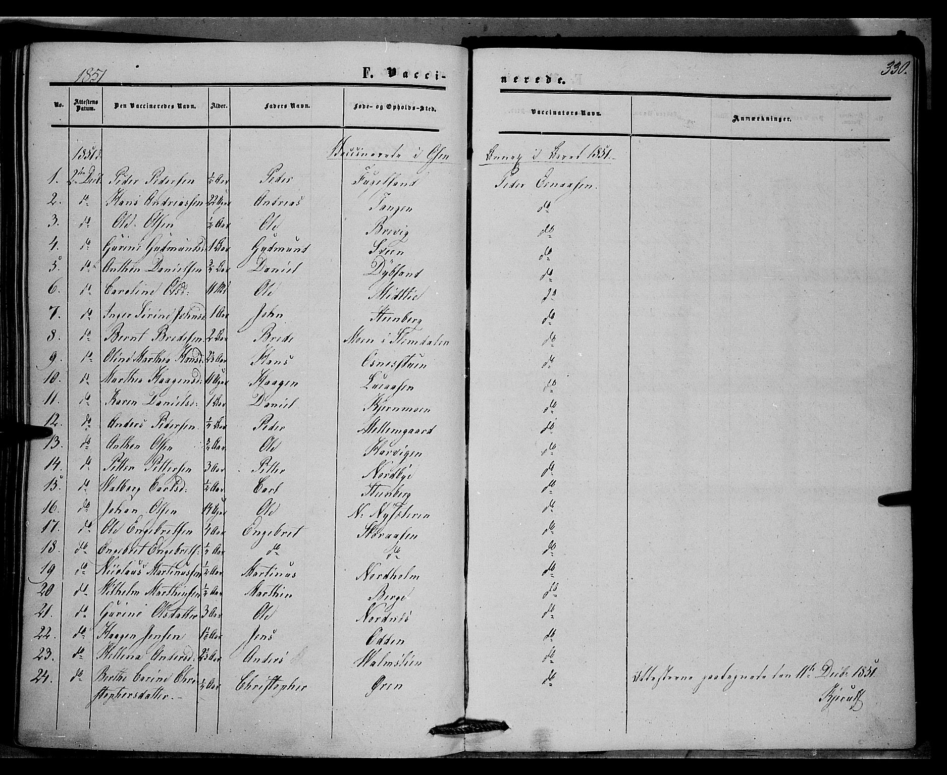 Trysil prestekontor, AV/SAH-PREST-046/H/Ha/Haa/L0005: Ministerialbok nr. 5, 1851-1865, s. 330