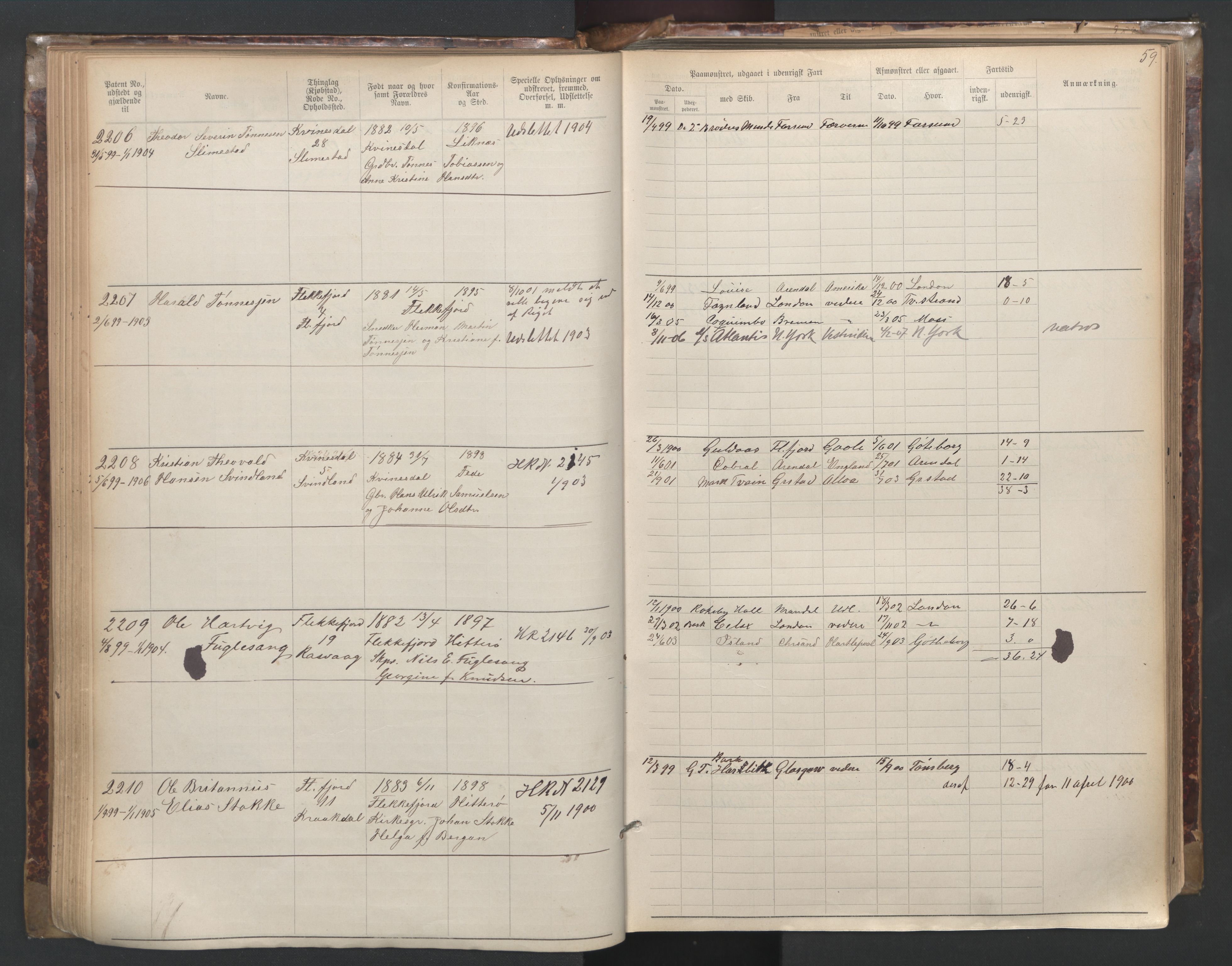 Flekkefjord mønstringskrets, AV/SAK-2031-0018/F/Fa/L0003: Annotasjonsrulle nr 1921-2963 med register, N-3, 1892-1948, s. 90