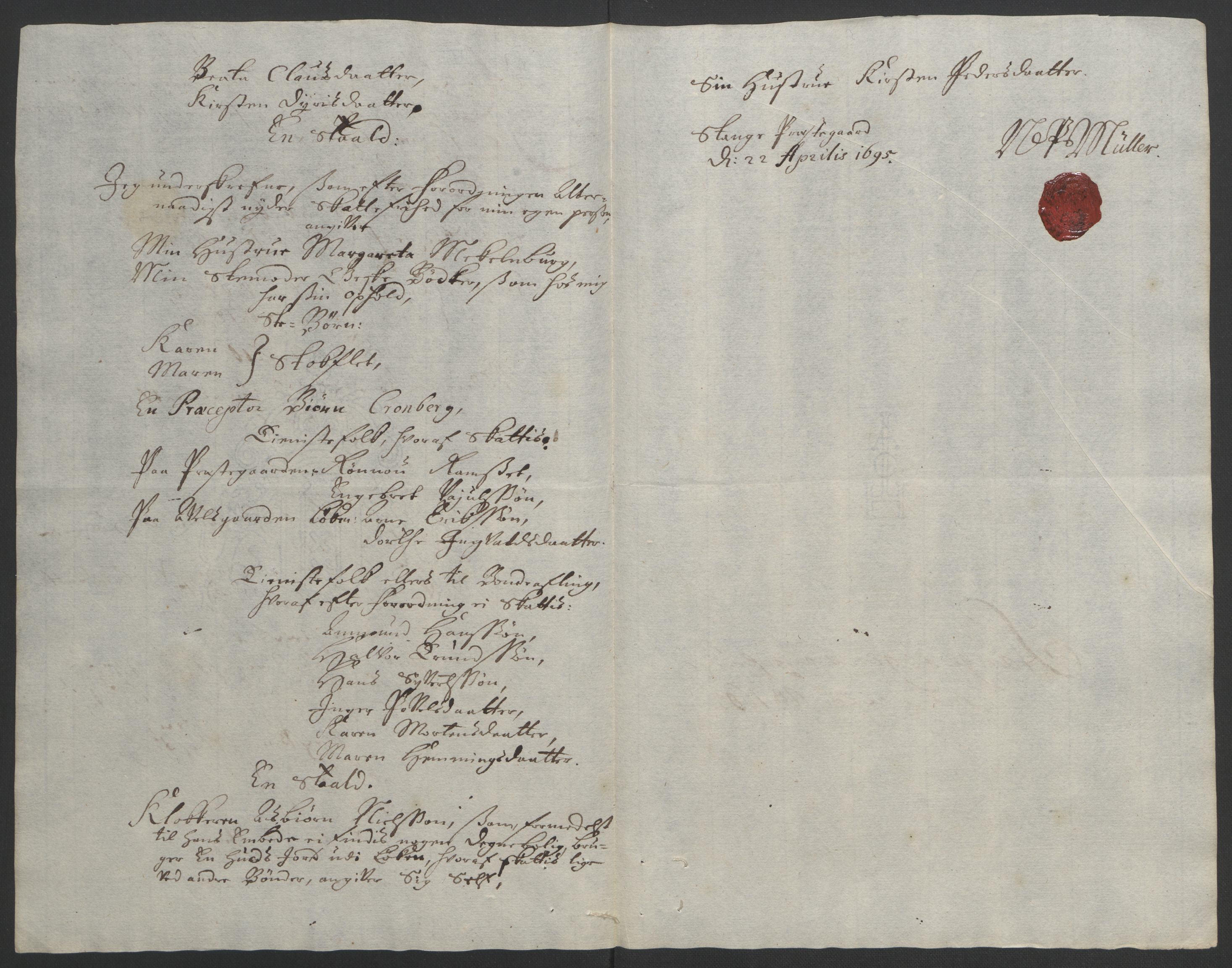 Rentekammeret inntil 1814, Reviderte regnskaper, Fogderegnskap, RA/EA-4092/R16/L1036: Fogderegnskap Hedmark, 1695-1696, s. 107