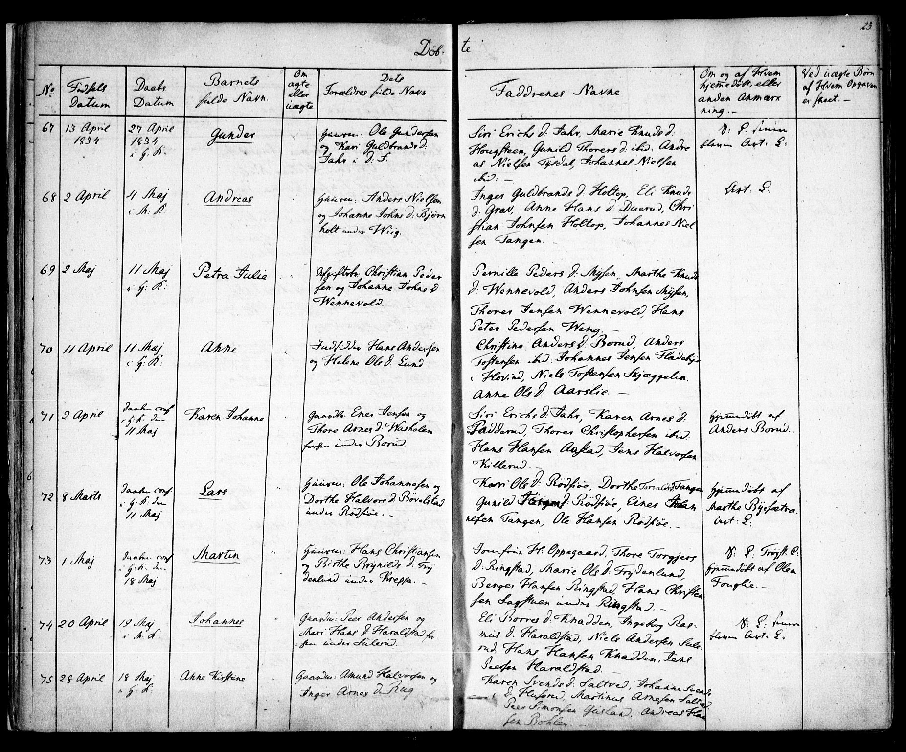 Enebakk prestekontor Kirkebøker, SAO/A-10171c/F/Fa/L0009: Ministerialbok nr. I 9, 1832-1861, s. 23