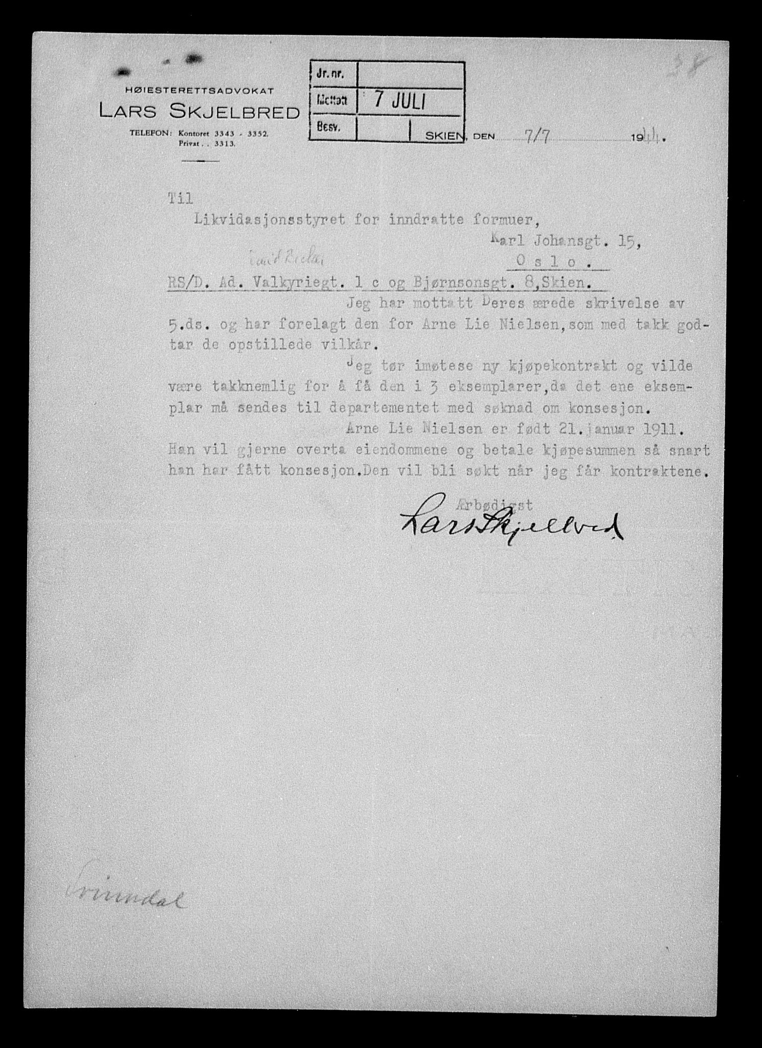 Justisdepartementet, Tilbakeføringskontoret for inndratte formuer, AV/RA-S-1564/H/Hc/Hcd/L0990: --, 1945-1947, s. 104