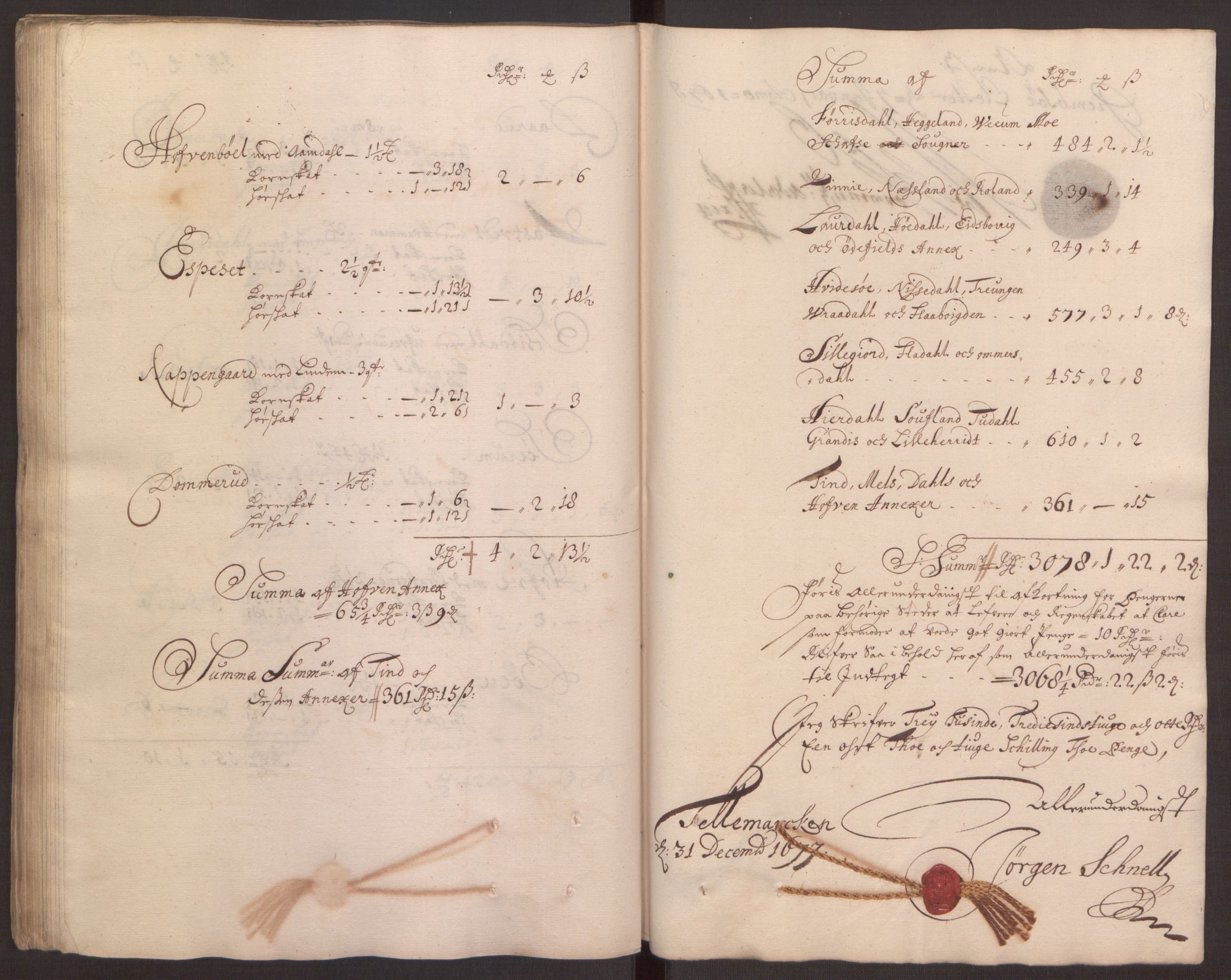 Rentekammeret inntil 1814, Reviderte regnskaper, Fogderegnskap, RA/EA-4092/R35/L2067: Fogderegnskap Øvre og Nedre Telemark, 1677, s. 347