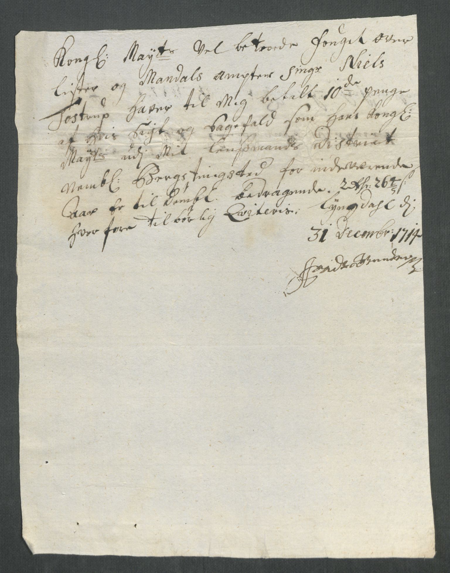 Rentekammeret inntil 1814, Reviderte regnskaper, Fogderegnskap, RA/EA-4092/R43/L2558: Fogderegnskap Lista og Mandal, 1714, s. 159