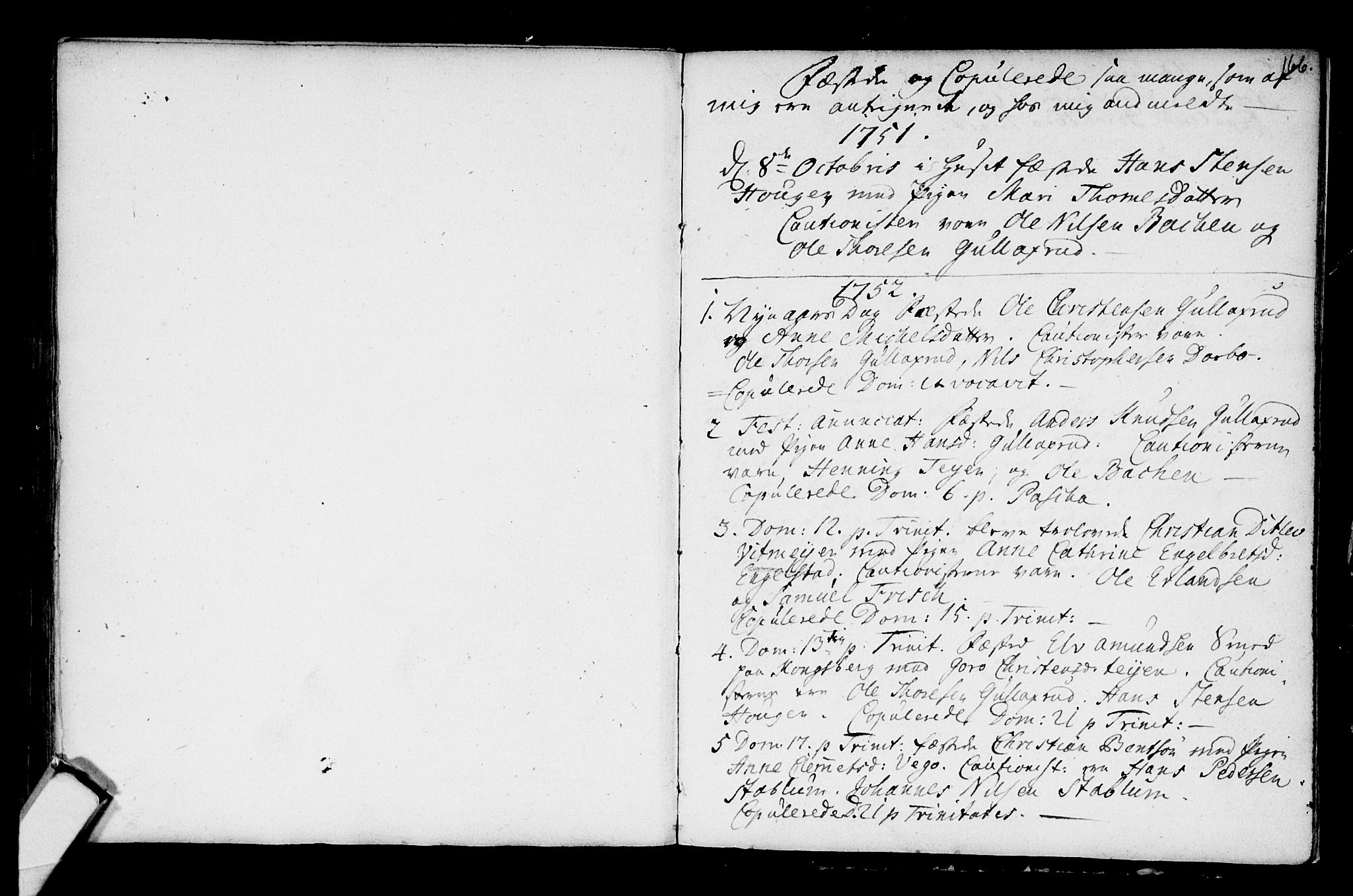 Fiskum kirkebøker, SAKO/A-15/G/Ga/L0001: Klokkerbok nr. 1, 1751-1764, s. 166