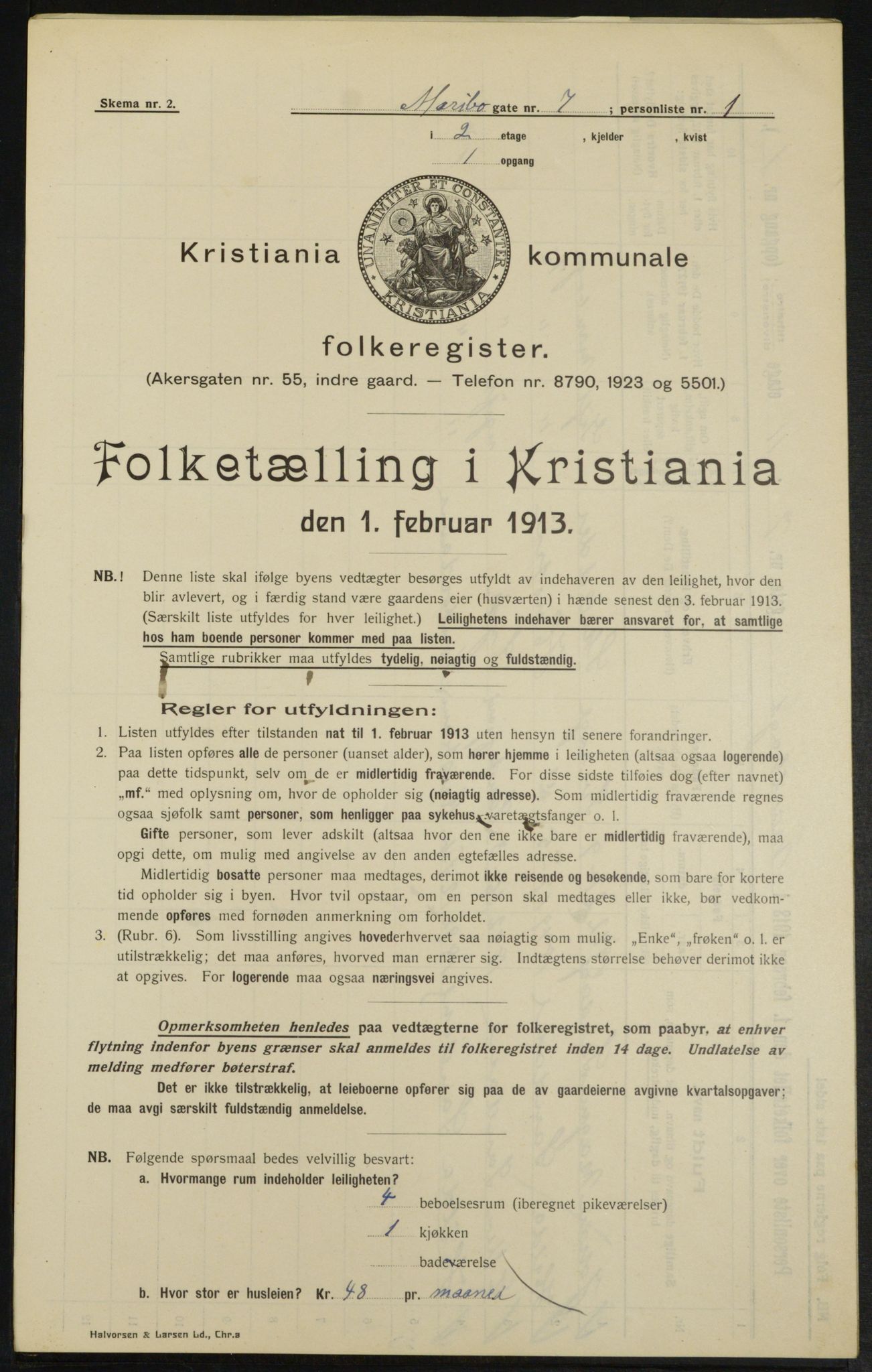 OBA, Kommunal folketelling 1.2.1913 for Kristiania, 1913, s. 60221