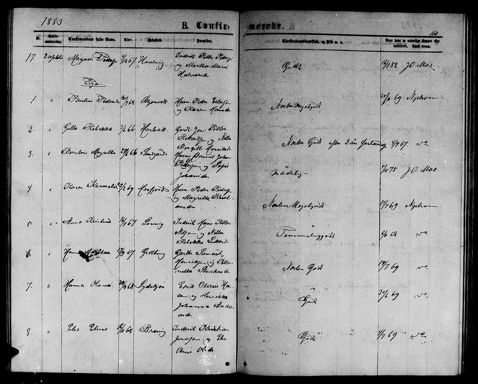 Ministerialprotokoller, klokkerbøker og fødselsregistre - Sør-Trøndelag, SAT/A-1456/656/L0695: Klokkerbok nr. 656C01, 1867-1889, s. 160