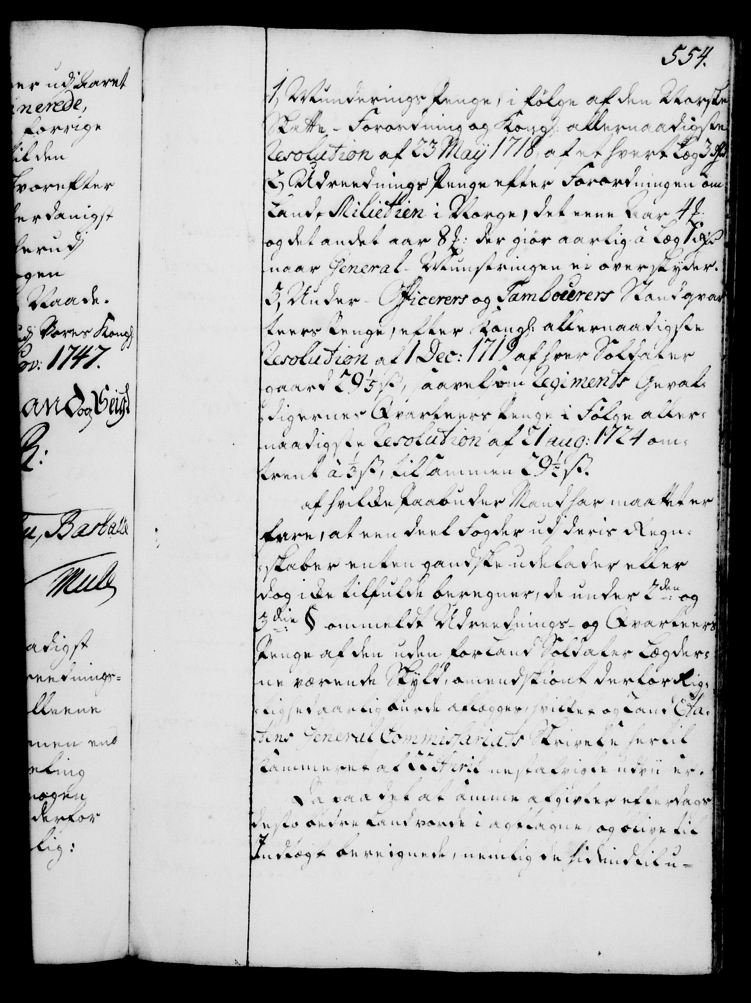 Rentekammeret, Kammerkanselliet, RA/EA-3111/G/Gg/Gga/L0005: Norsk ekspedisjonsprotokoll med register (merket RK 53.5), 1741-1749, s. 554