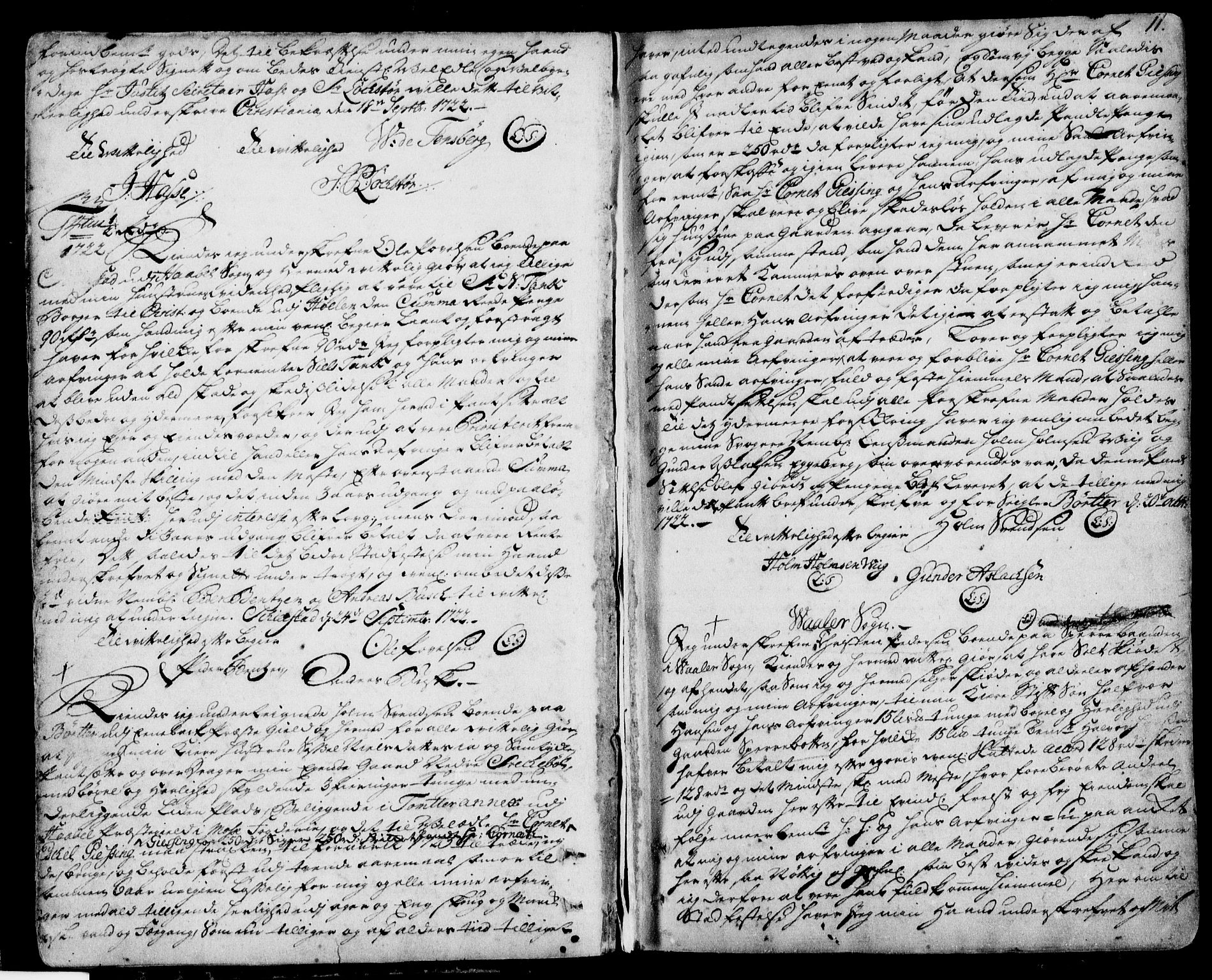 Moss sorenskriveri, SAO/A-10168: Pantebok nr. 1, 1719-1754, s. 11