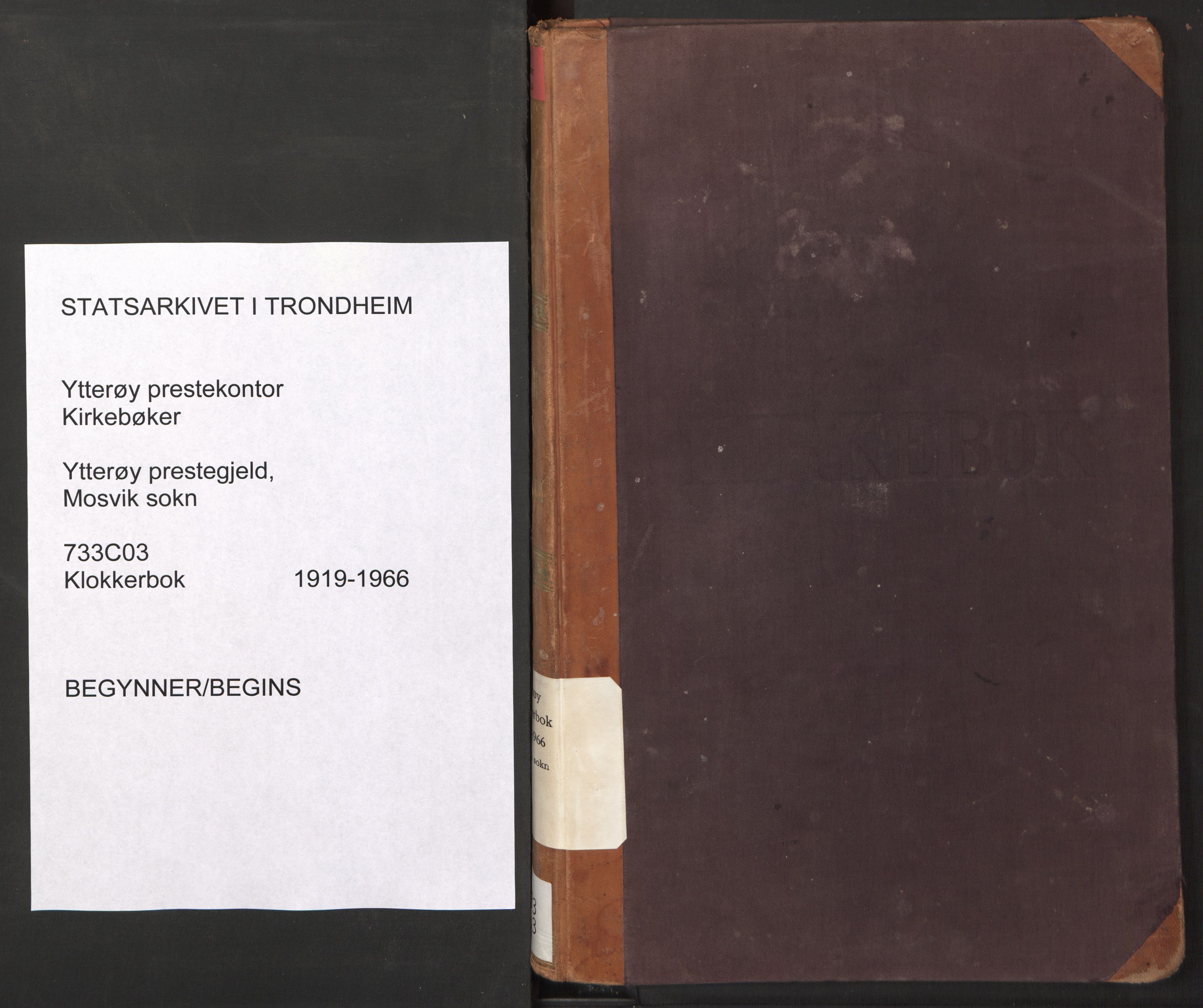 Ministerialprotokoller, klokkerbøker og fødselsregistre - Nord-Trøndelag, AV/SAT-A-1458/733/L0328: Klokkerbok nr. 733C03, 1919-1966