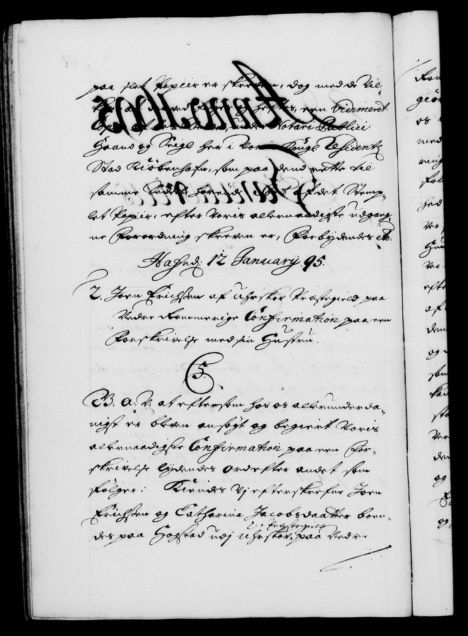 Danske Kanselli 1572-1799, RA/EA-3023/F/Fc/Fca/Fcaa/L0016: Norske registre (mikrofilm), 1692-1697, s. 206b