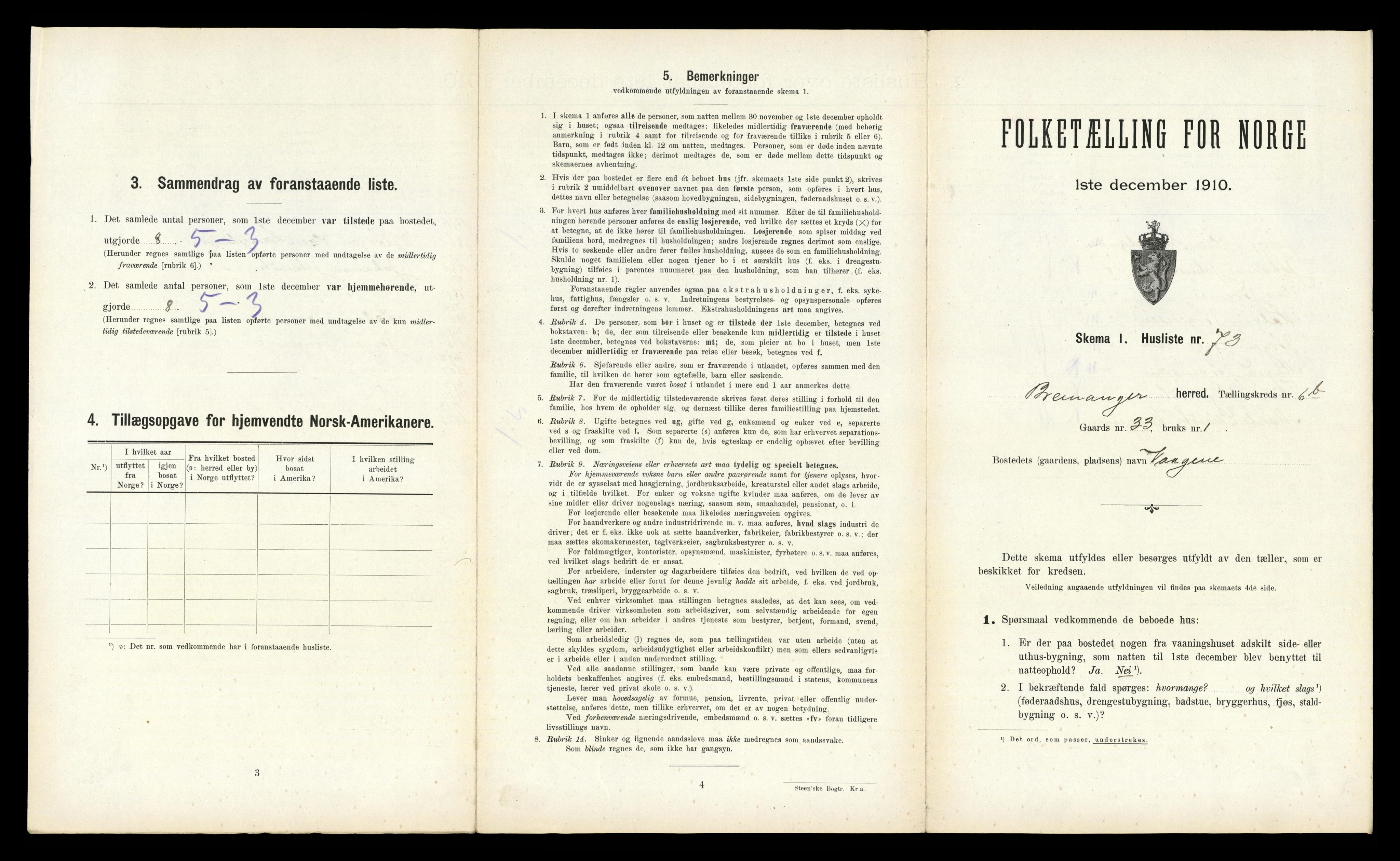 RA, Folketelling 1910 for 1438 Bremanger herred, 1910, s. 599