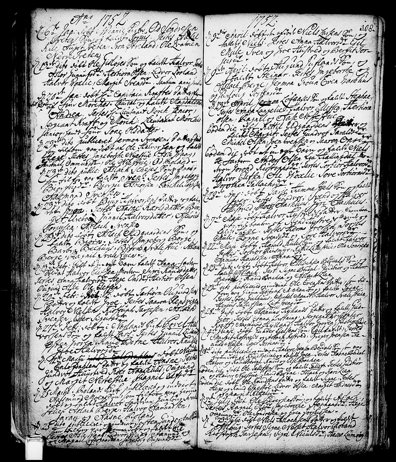 Vinje kirkebøker, SAKO/A-312/F/Fa/L0001: Ministerialbok nr. I 1, 1717-1766, s. 108