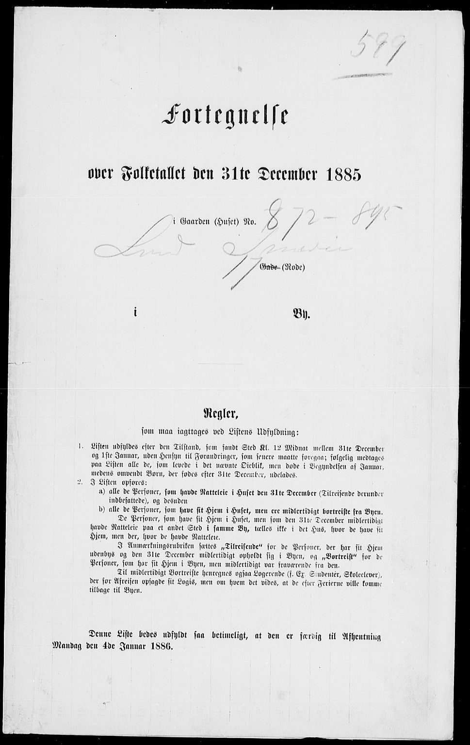 RA, Folketelling 1885 for 0101 Fredrikshald kjøpstad, 1885, s. 1321