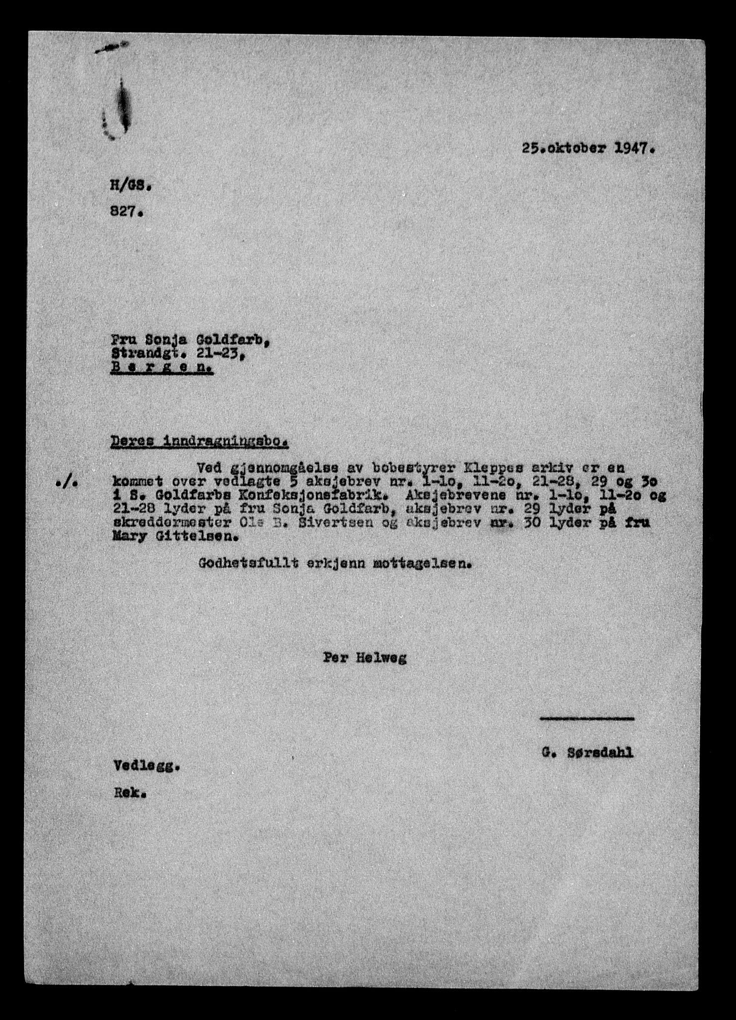 Justisdepartementet, Tilbakeføringskontoret for inndratte formuer, AV/RA-S-1564/H/Hc/Hcd/L0996: --, 1945-1947, s. 132