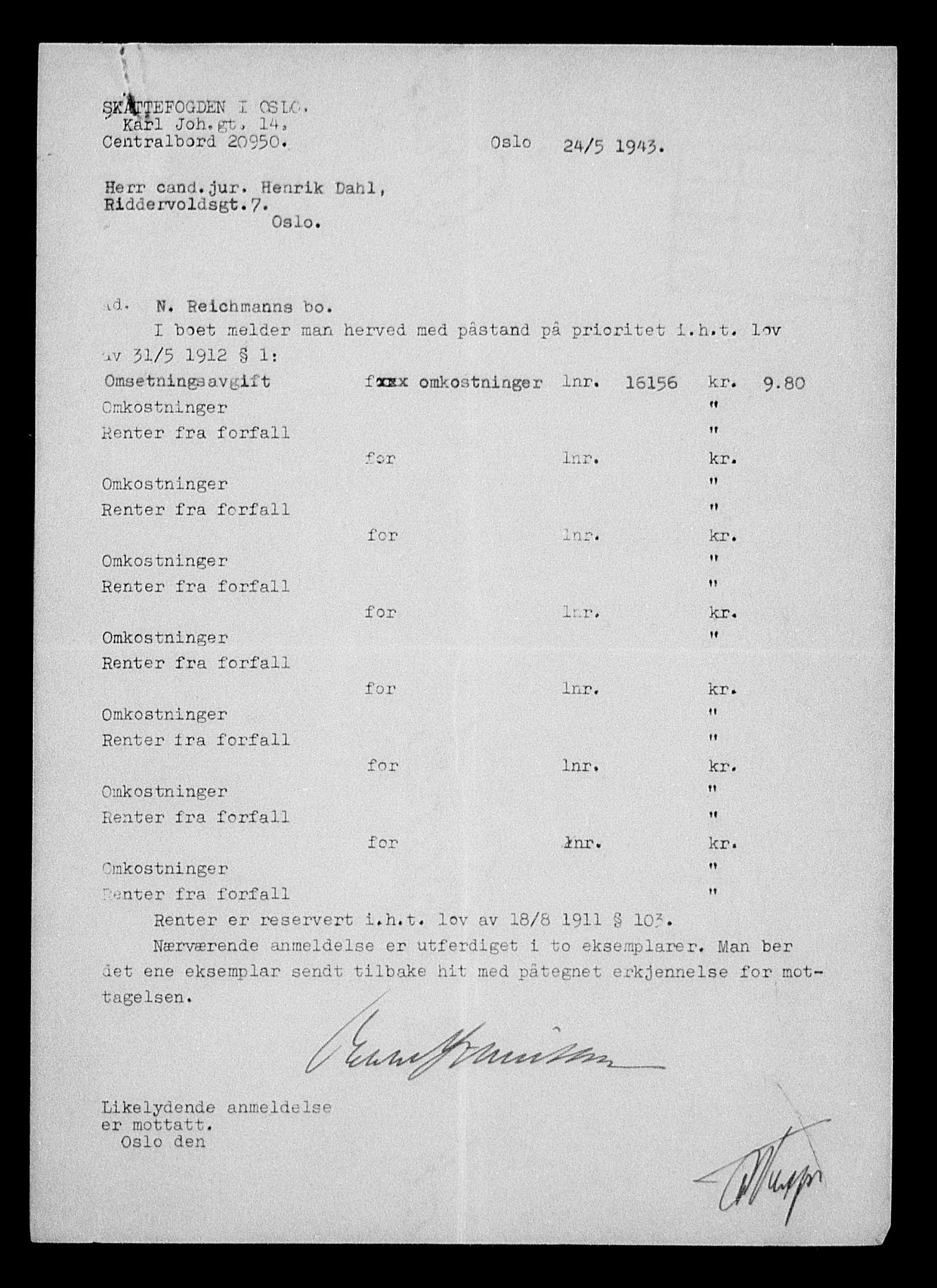 Justisdepartementet, Tilbakeføringskontoret for inndratte formuer, RA/S-1564/H/Hc/Hcc/L0972: --, 1945-1947, s. 502