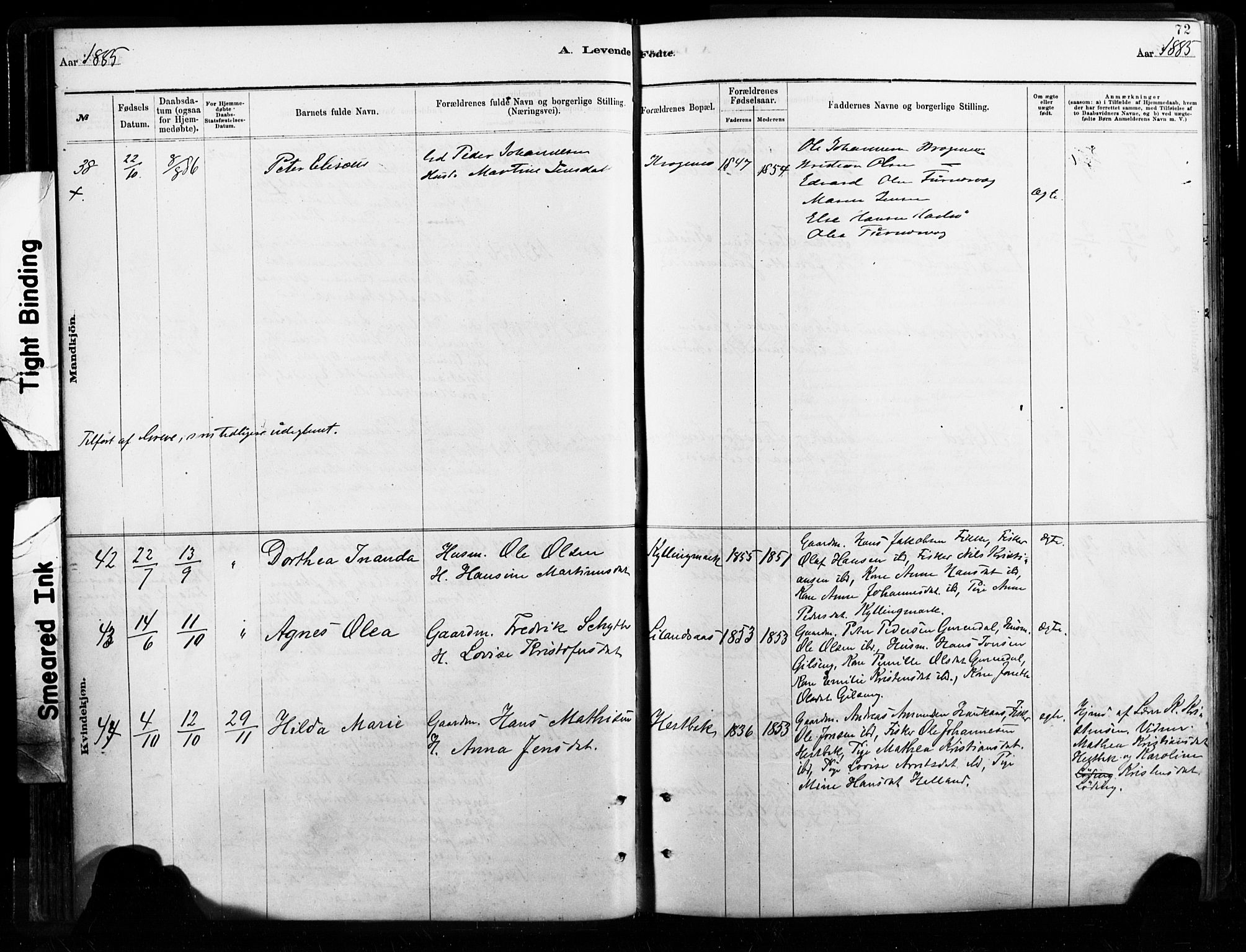 Ministerialprotokoller, klokkerbøker og fødselsregistre - Nordland, AV/SAT-A-1459/859/L0846: Ministerialbok nr. 859A06, 1878-1889, s. 72