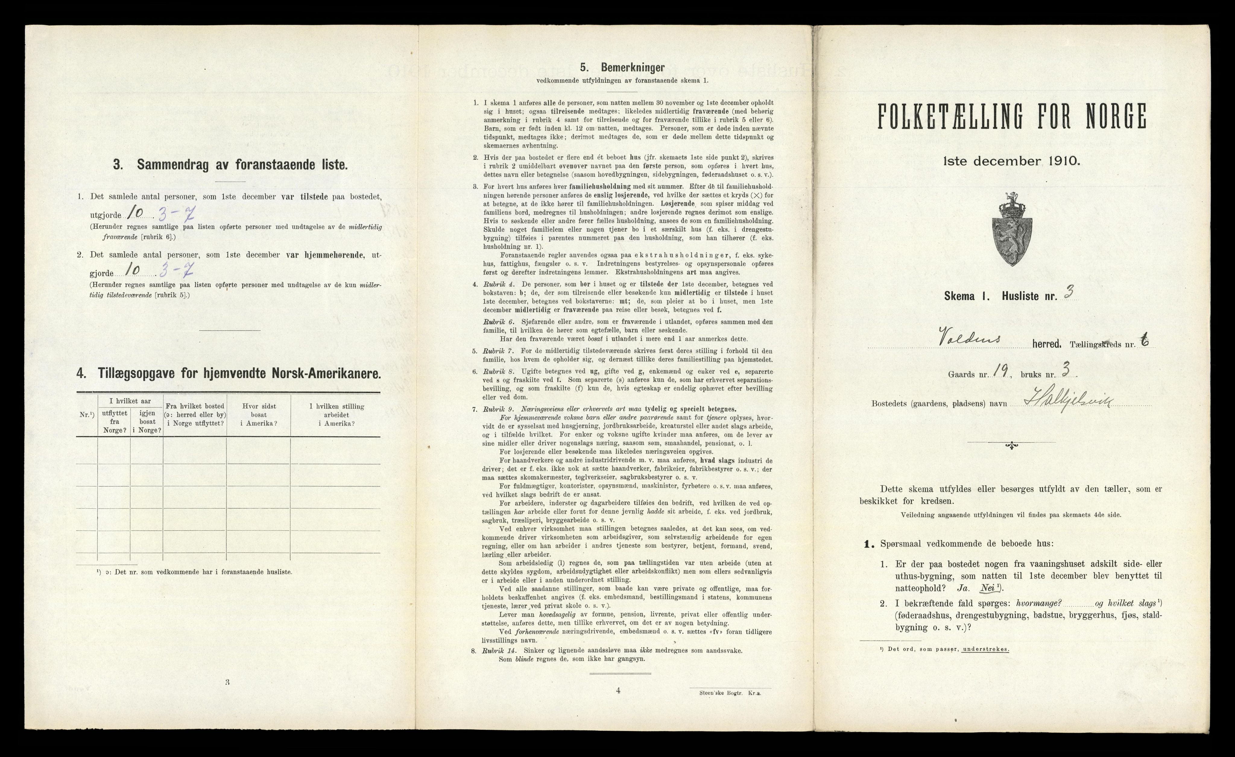 RA, Folketelling 1910 for 1519 Volda herred, 1910, s. 444