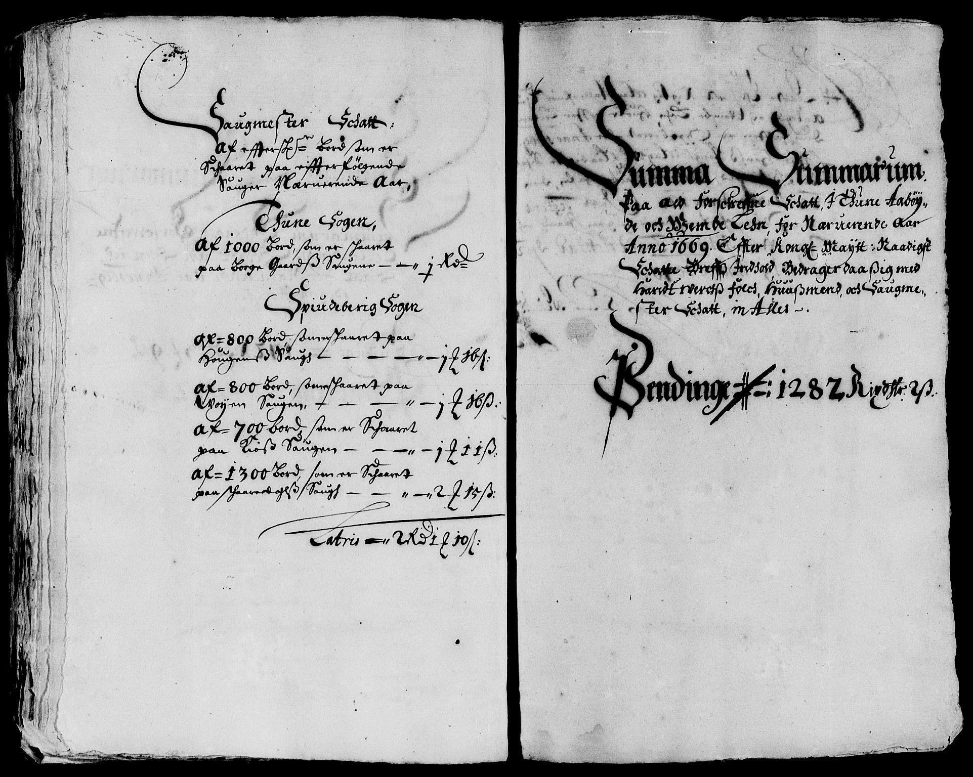 Rentekammeret inntil 1814, Reviderte regnskaper, Lensregnskaper, AV/RA-EA-5023/R/Rb/Rbc/L0013: Tune, Åbygge og Veme len, 1665-1669