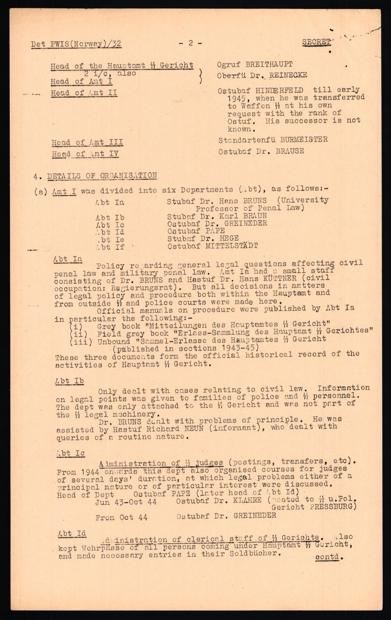 Forsvaret, Forsvarets overkommando II, AV/RA-RAFA-3915/D/Db/L0024: CI Questionaires. Tyske okkupasjonsstyrker i Norge. Tyskere., 1945-1946, s. 81