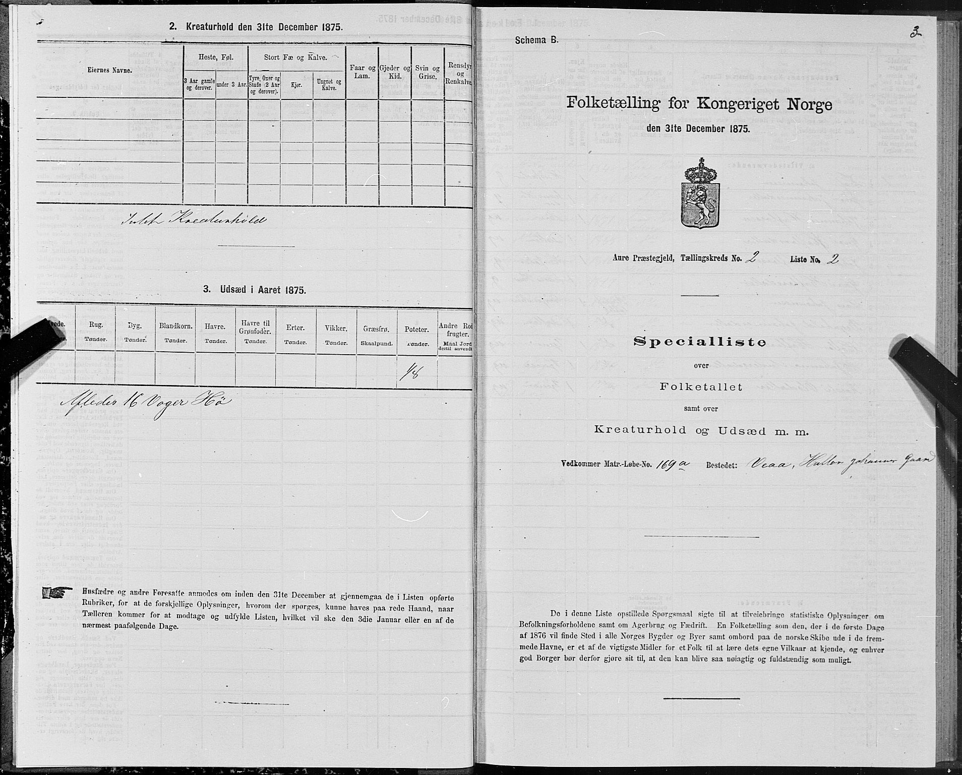 SAT, Folketelling 1875 for 1569P Aure prestegjeld, 1875, s. 2003