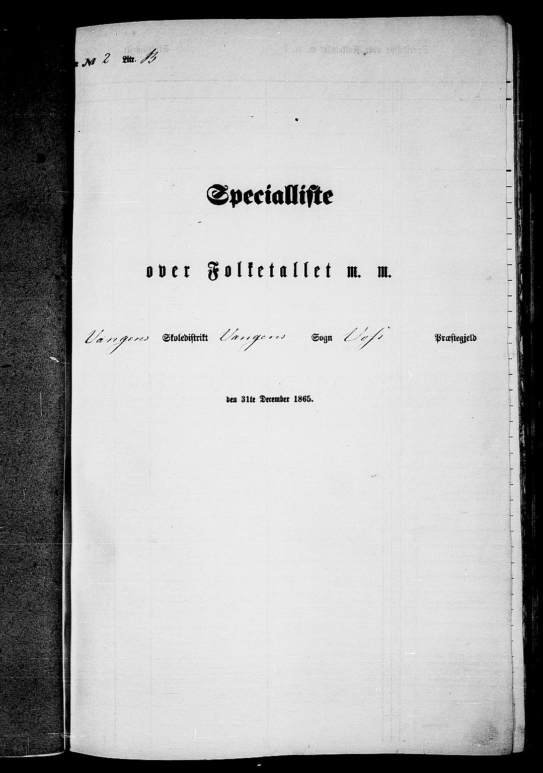 RA, Folketelling 1865 for 1235P Voss prestegjeld, 1865, s. 56