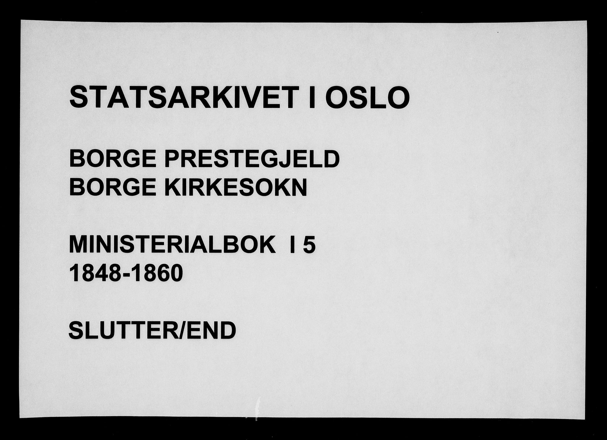 Borge prestekontor Kirkebøker, AV/SAO-A-10903/F/Fa/L0005: Ministerialbok nr. I 5, 1848-1860