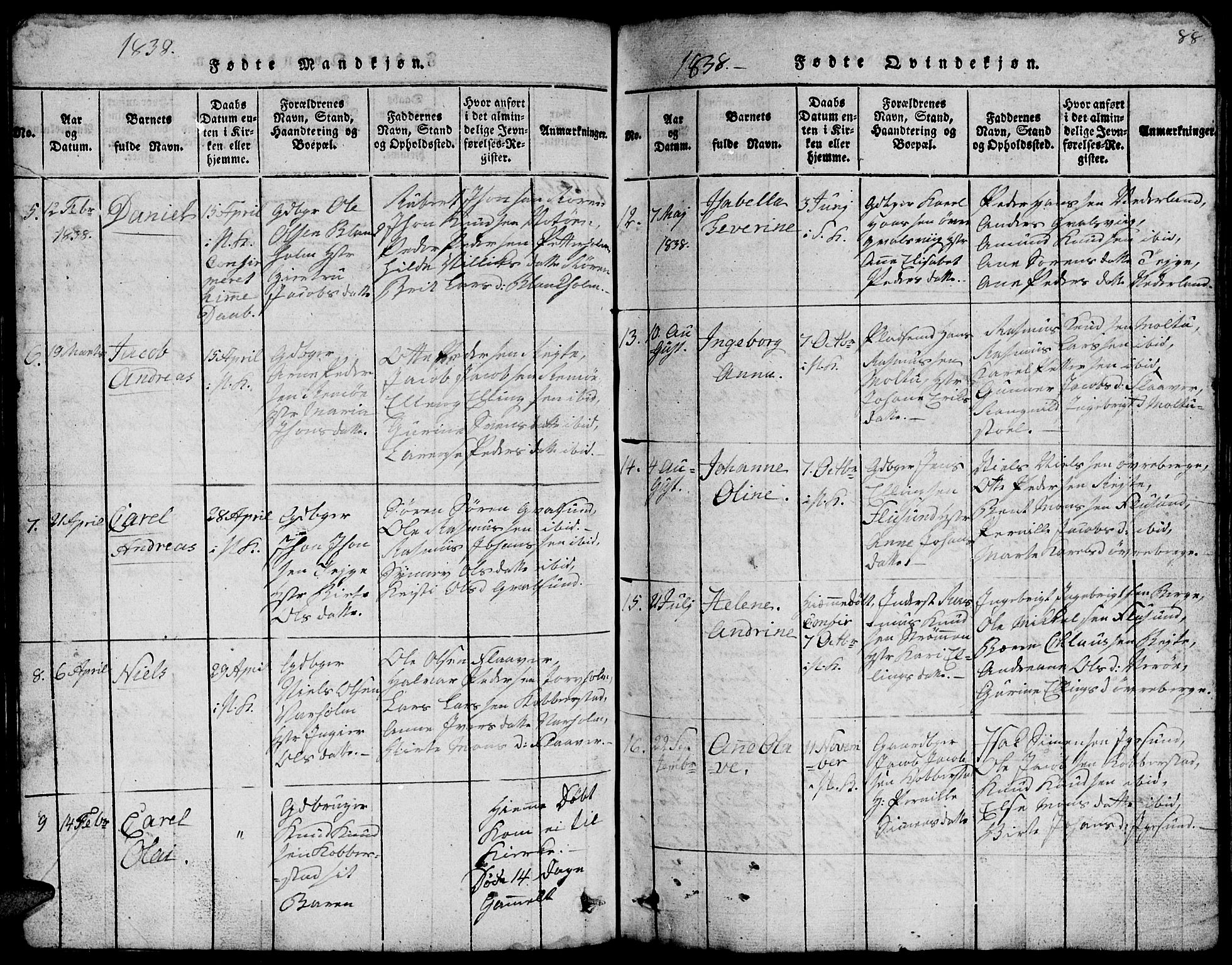 Ministerialprotokoller, klokkerbøker og fødselsregistre - Møre og Romsdal, AV/SAT-A-1454/507/L0078: Klokkerbok nr. 507C01, 1816-1840, s. 88