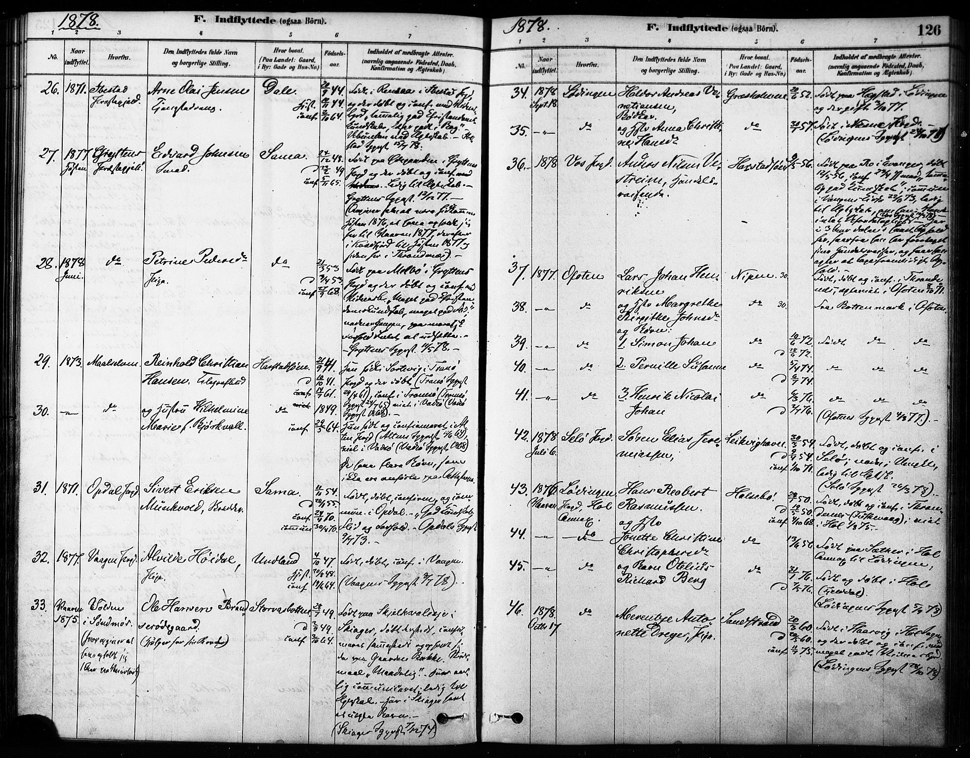 Trondenes sokneprestkontor, AV/SATØ-S-1319/H/Ha/L0015kirke: Ministerialbok nr. 15, 1878-1889, s. 126