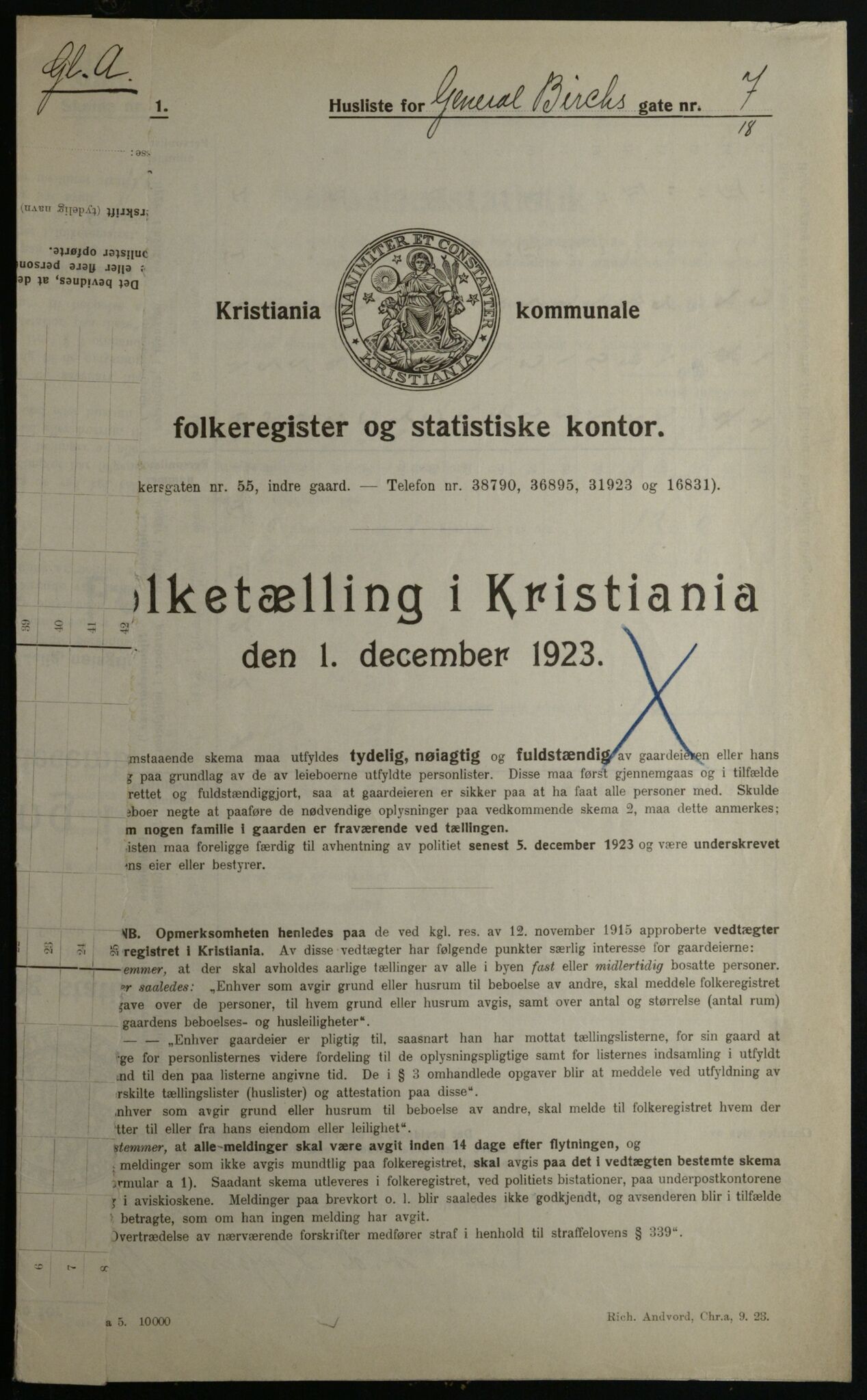 OBA, Kommunal folketelling 1.12.1923 for Kristiania, 1923, s. 32852