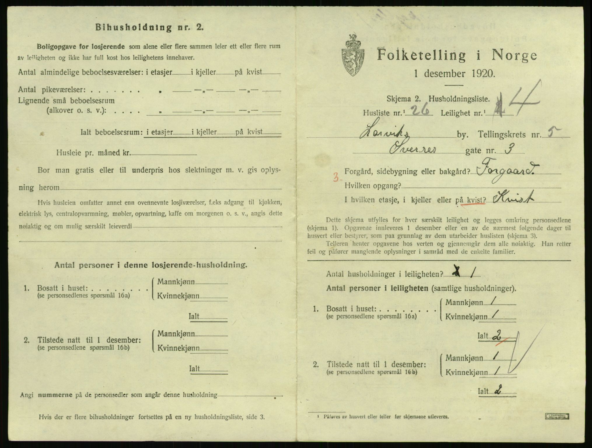 SAKO, Folketelling 1920 for 0707 Larvik kjøpstad, 1920, s. 4964