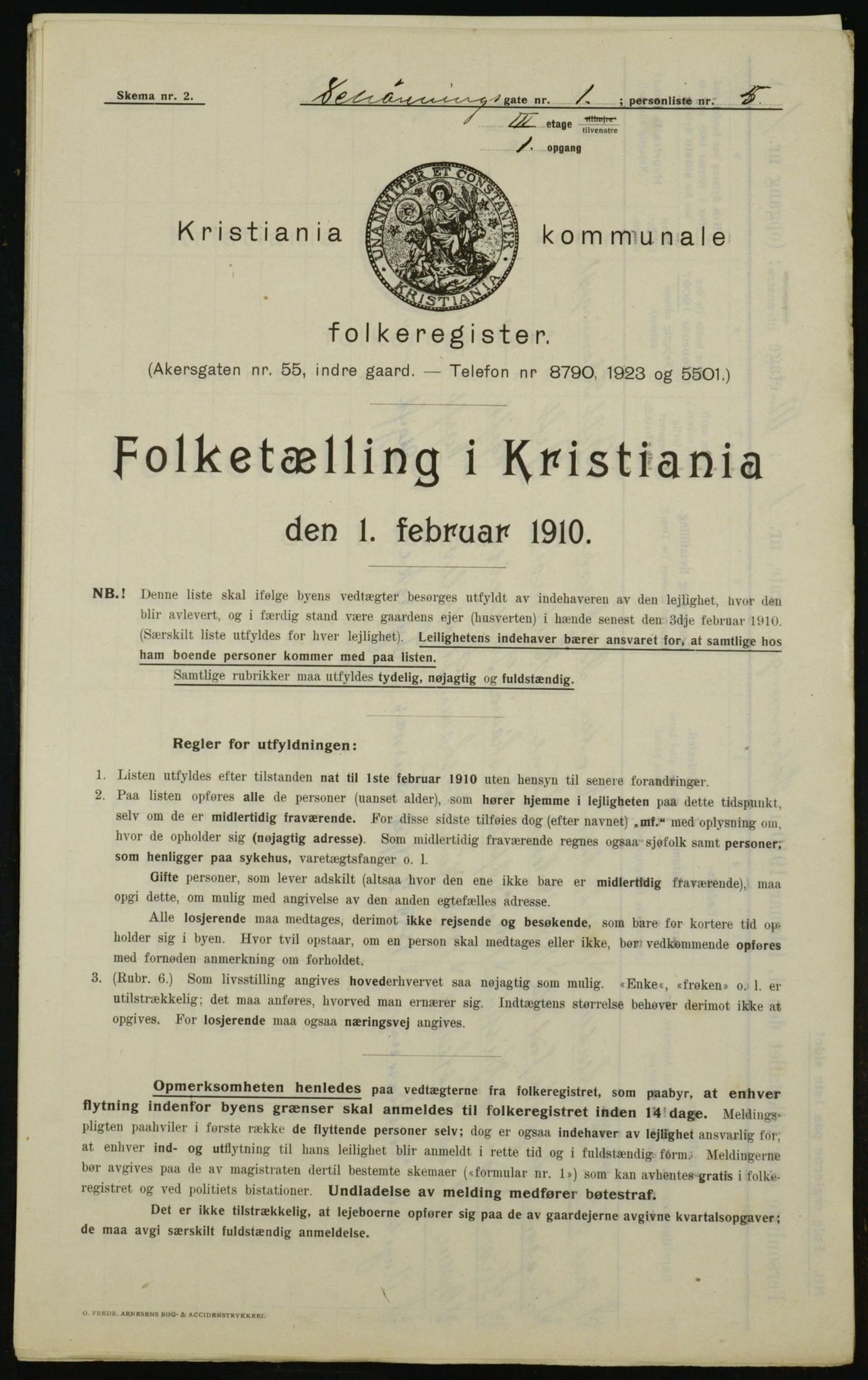 OBA, Kommunal folketelling 1.2.1910 for Kristiania, 1910, s. 89147