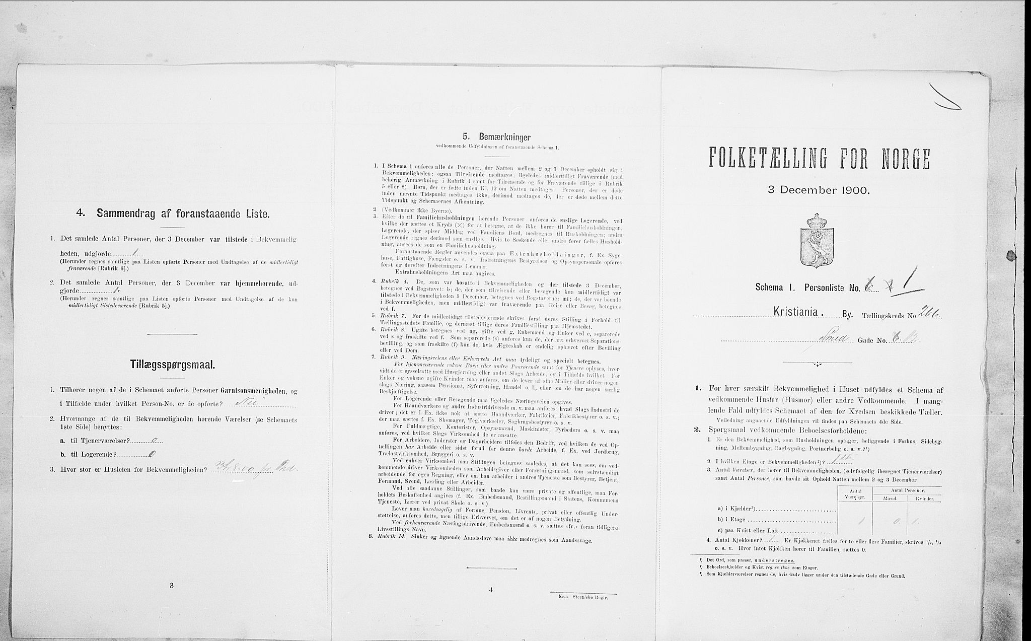 SAO, Folketelling 1900 for 0301 Kristiania kjøpstad, 1900, s. 86723